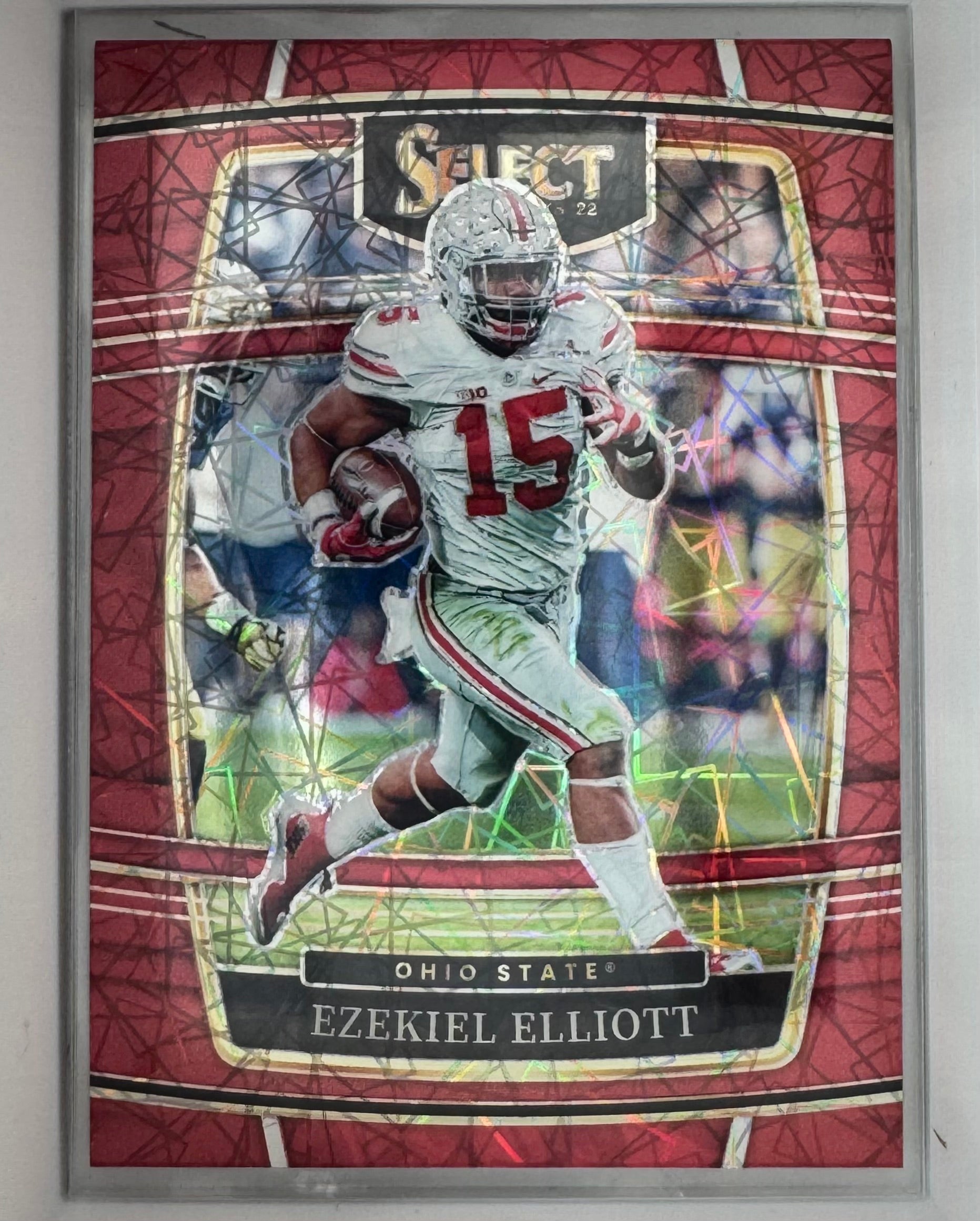 Ezekiel Elliott No.47 Red Lazer Prizm Panini Select Draft Picks 2022