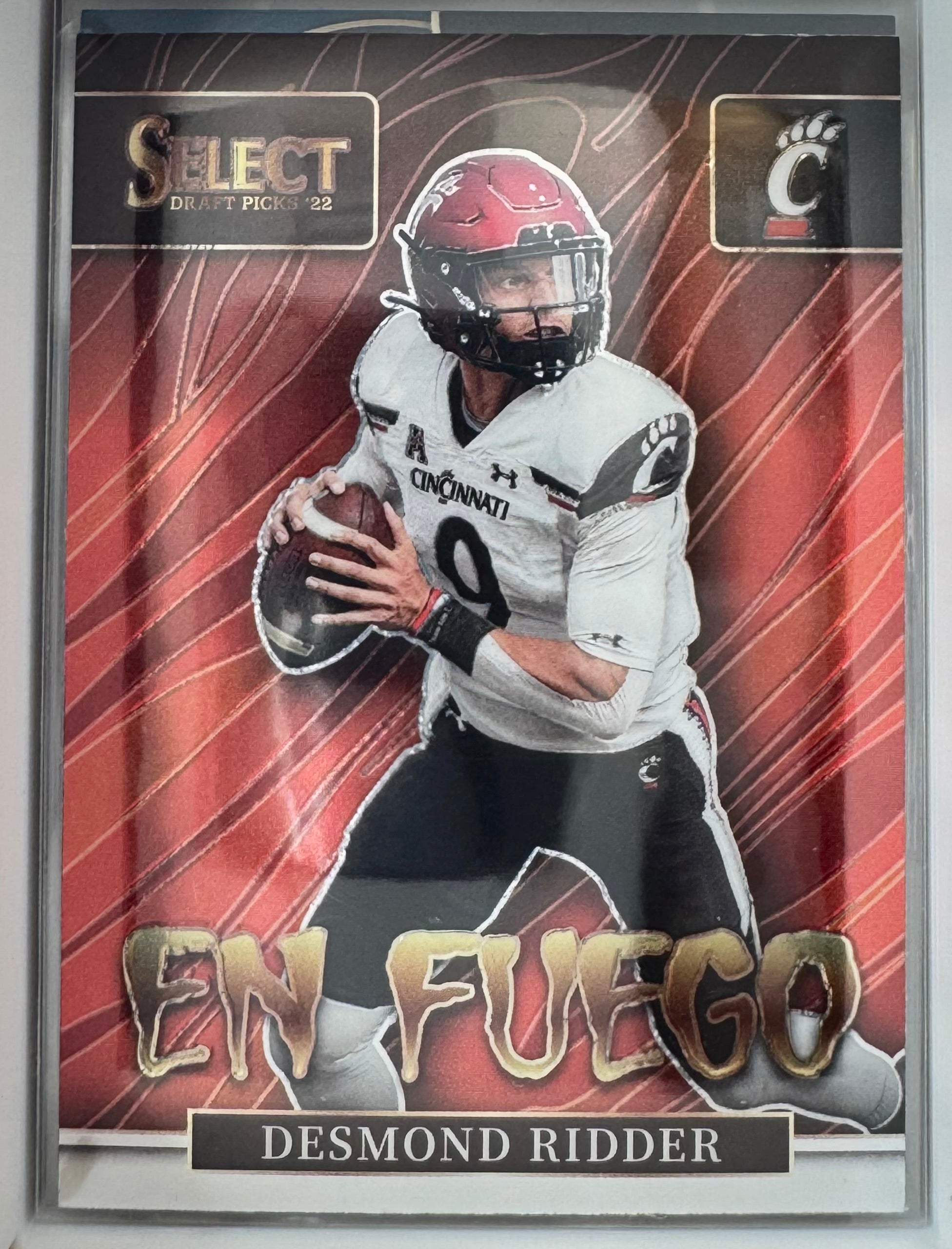 Desmond Ridder En Fuego No.EN-DR Panini Select Draft Picks 2022