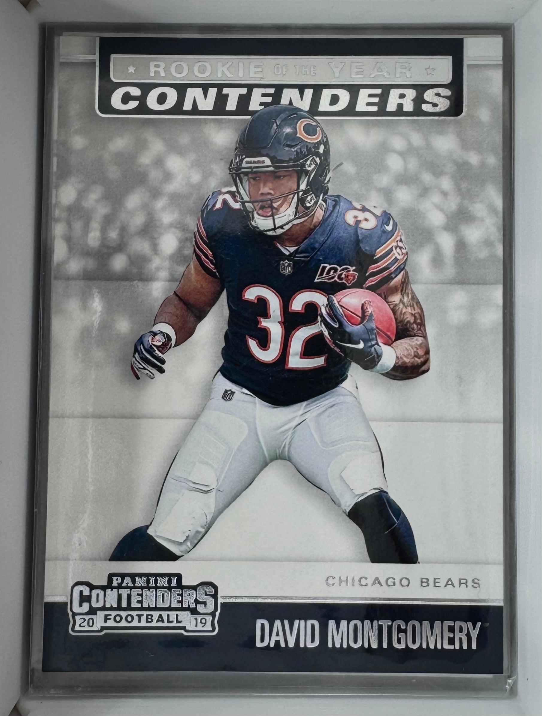 David Montgomery Rookie No. RYA-DM Panini Contenders 2019 Chicago Bears