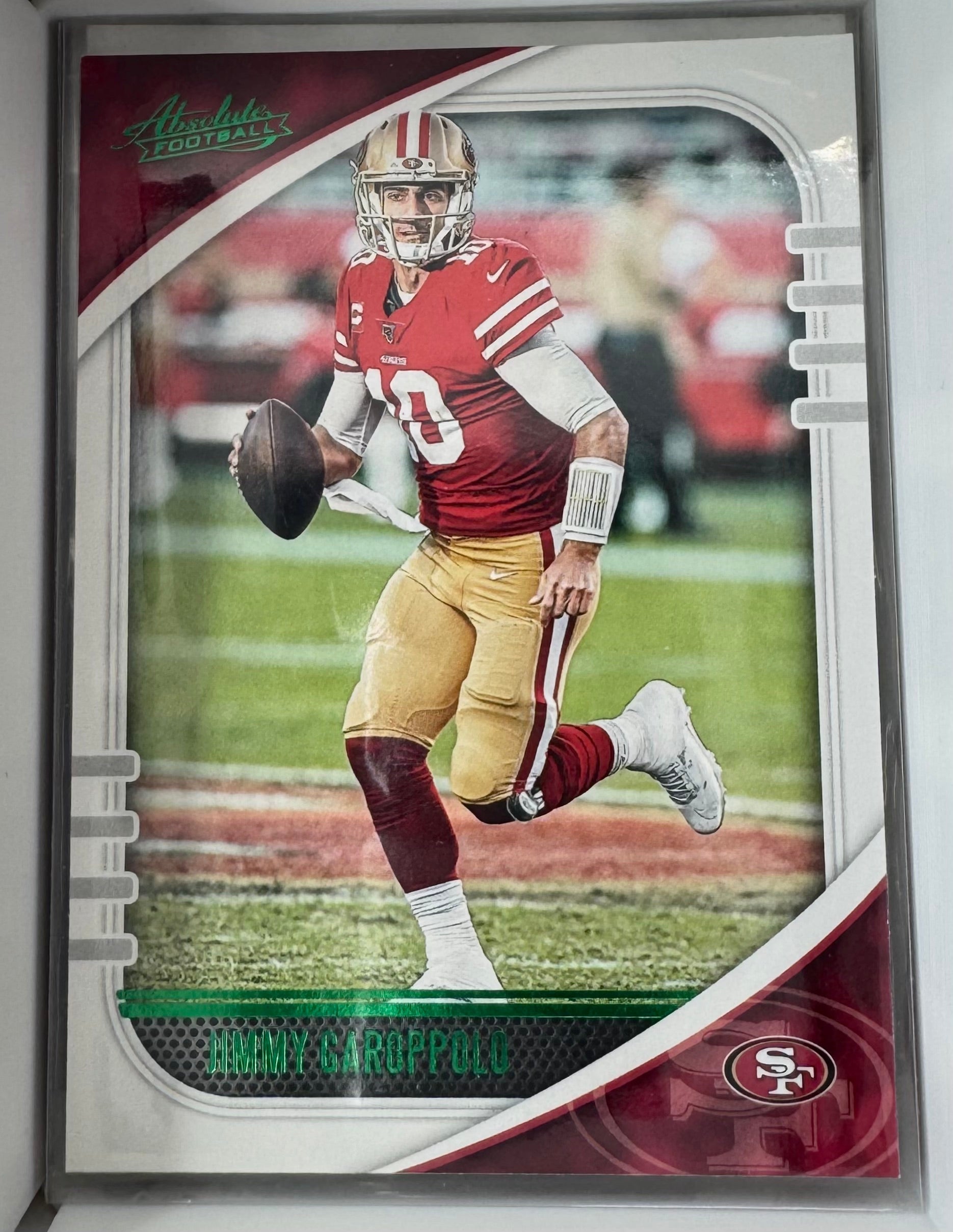 Jimmy Garoppolo 96 Green Panini Absolute 2020 49ers Football Card