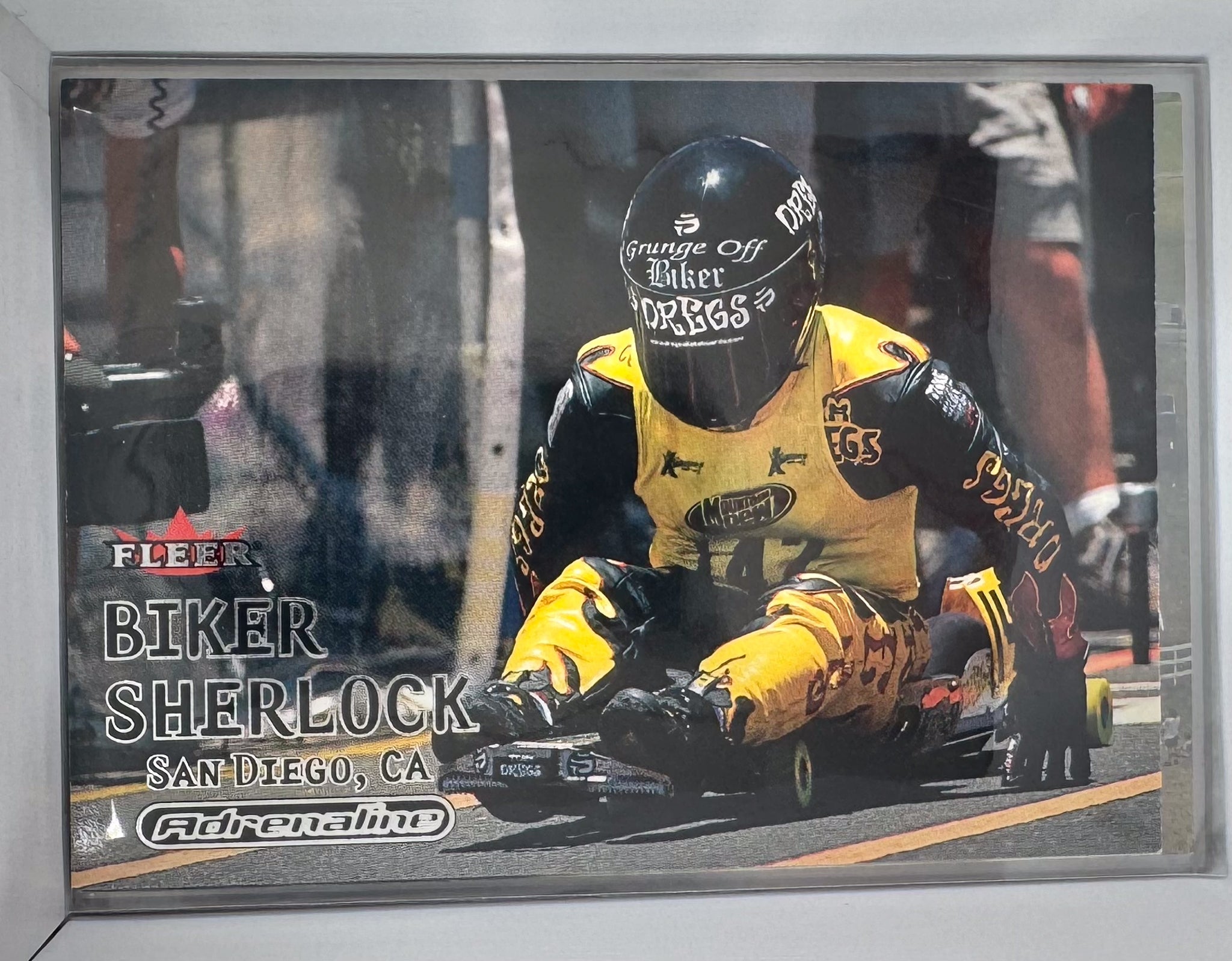 Adrenaline Fleer 2000 Action Sports Card No.24 Street Luge Biker Sherlock
