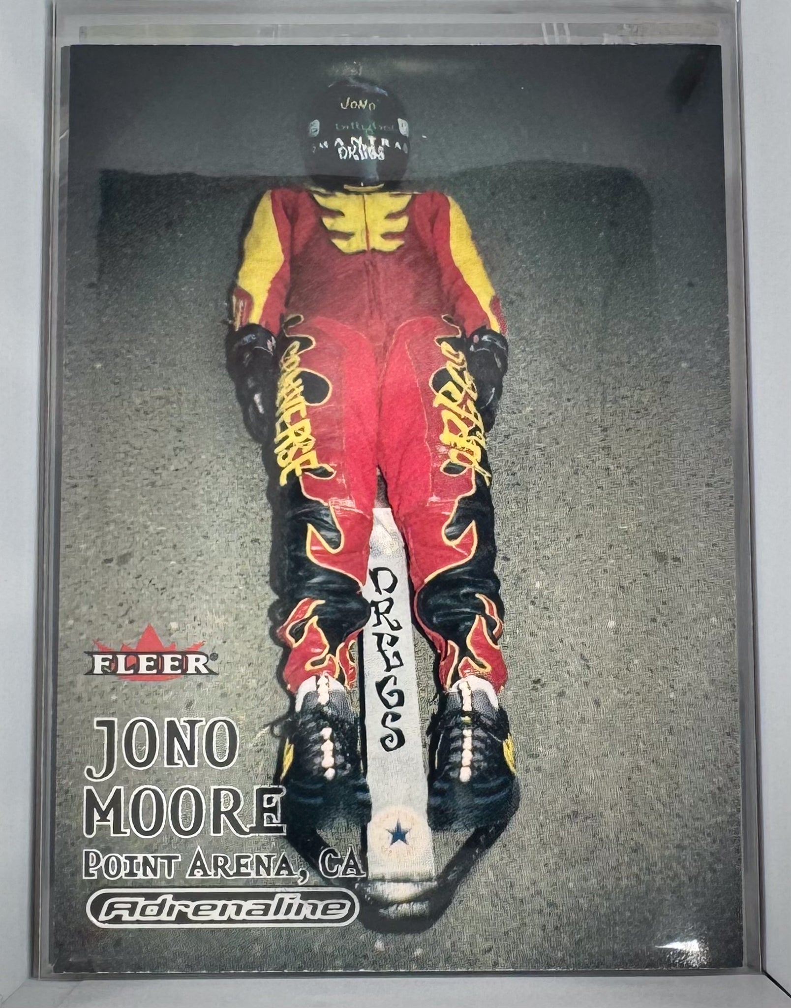 Adrenaline Fleer 2000 Action Sports Card No. 34 Jono Moore Street Luge