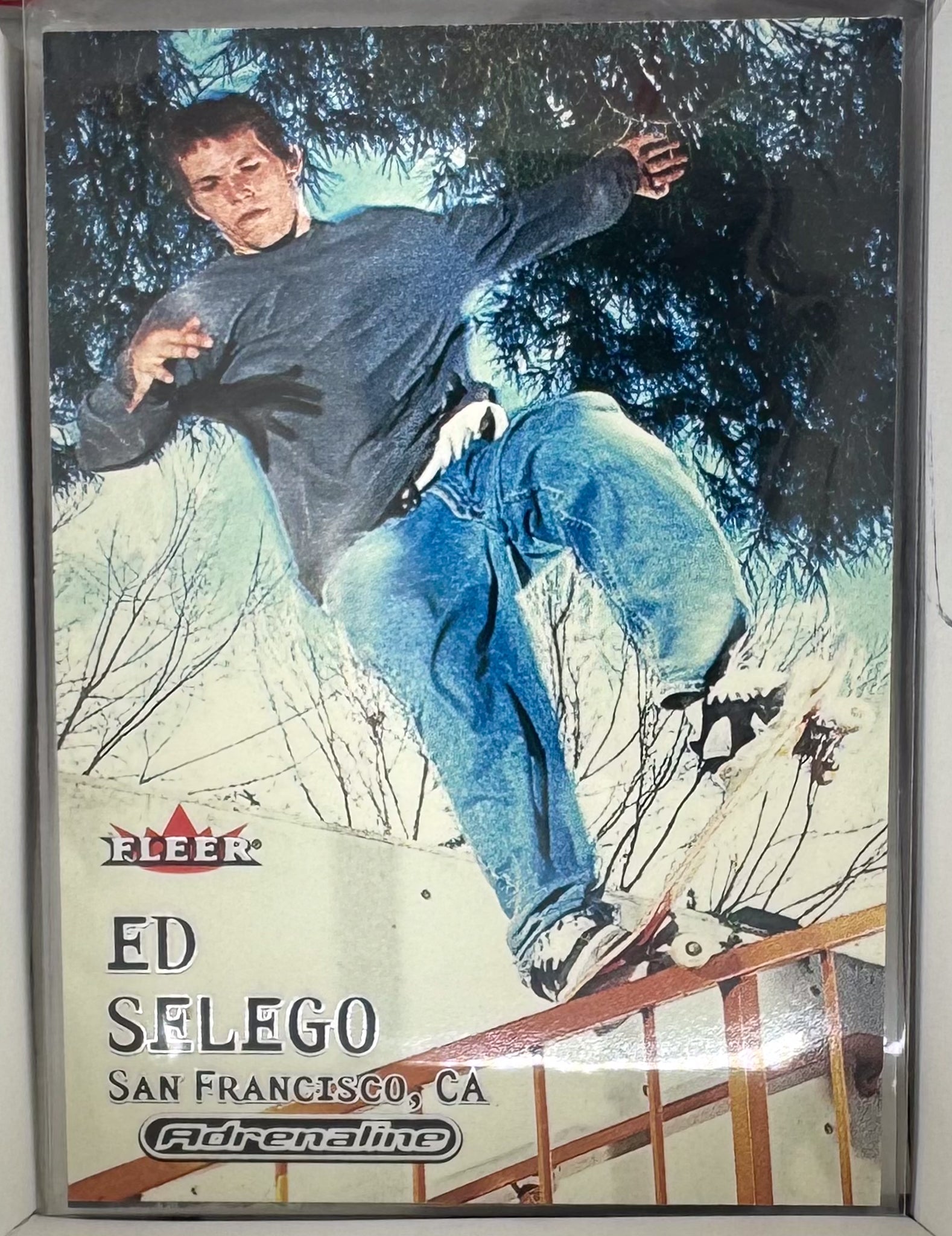 Adrenaline Fleer 2000 Action Sports Card No.15 Ed Selego Skateboarding