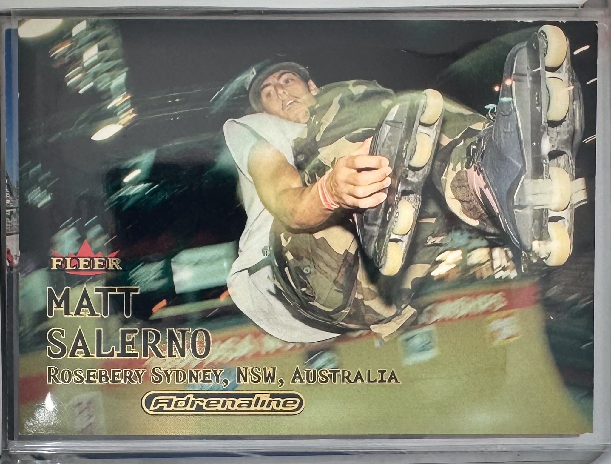 Adrenaline Fleer 2000 Action Sports Card No.20 Matt Salerno Inline Skate