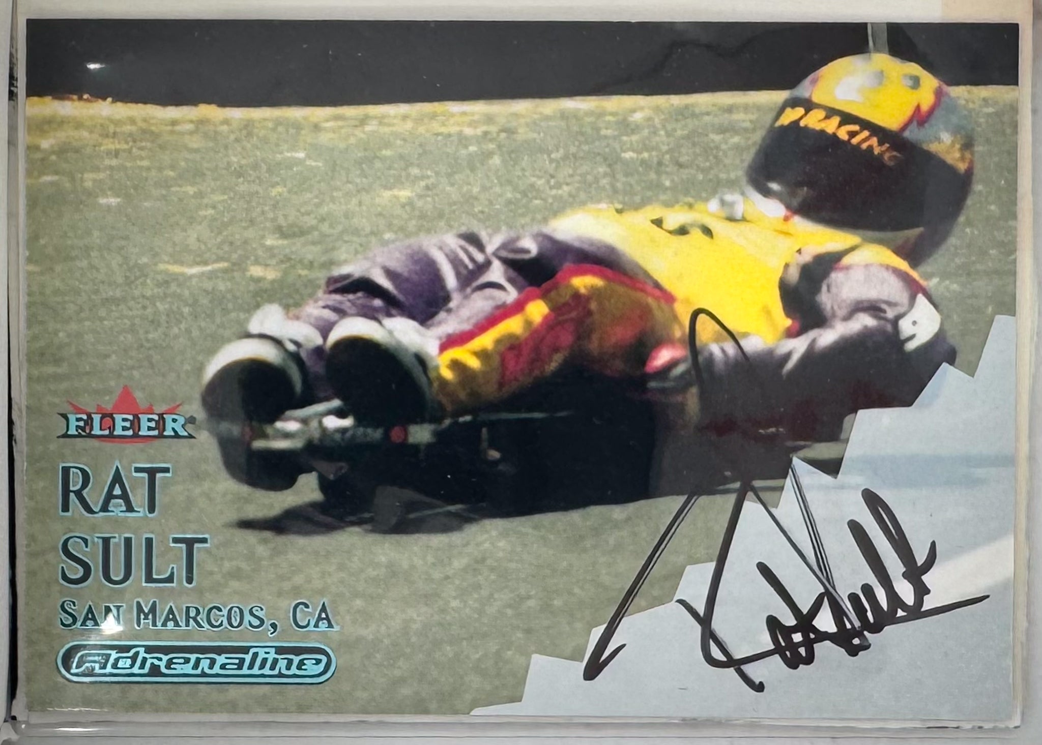 Adrenaline Fleer 2000 Action Sports Card Rat Sult Autograph Street Luge