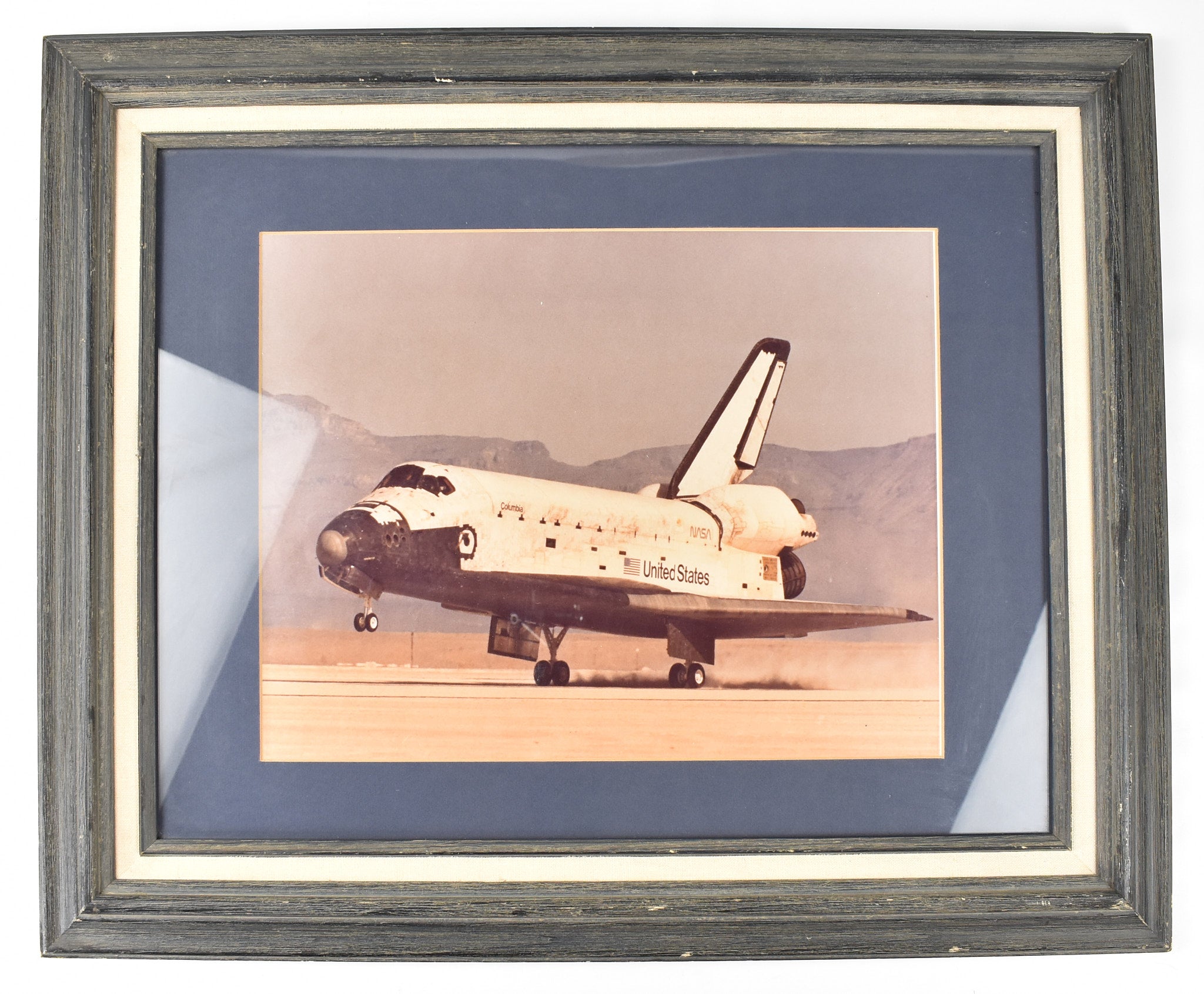 Columbia Spaceship Framed Photo Original Print Nasa Columbia Crew Used