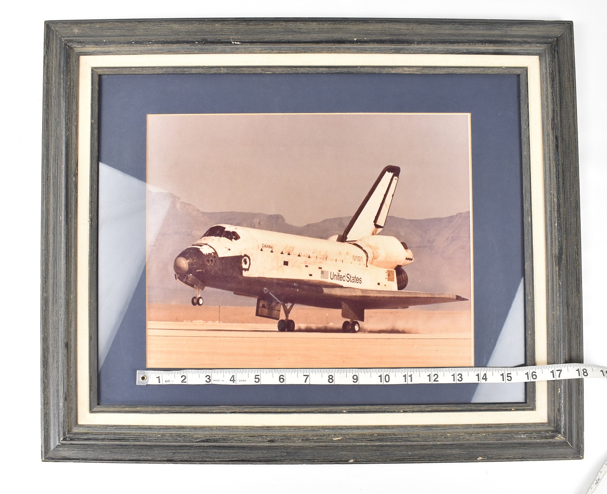 Columbia Spaceship Framed Photo Original Print Nasa Columbia Crew Used