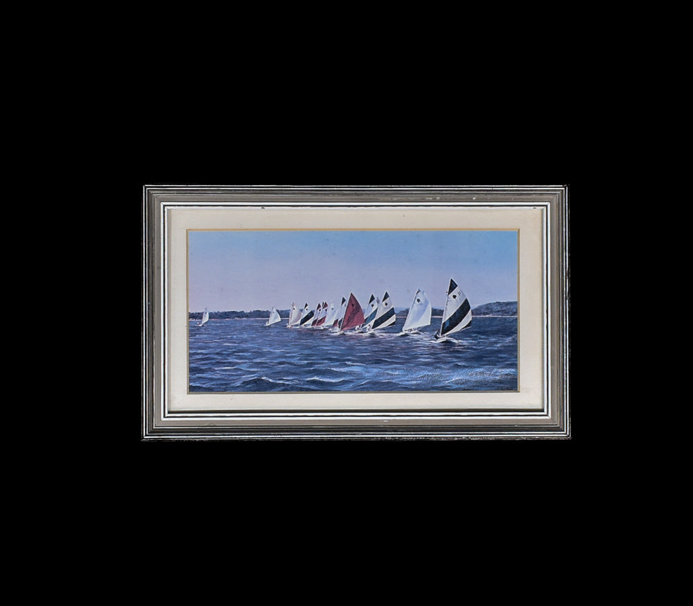 Wind Sailing Art Print Framed Alan Price 7x11 Framed Sail Boat Artwork