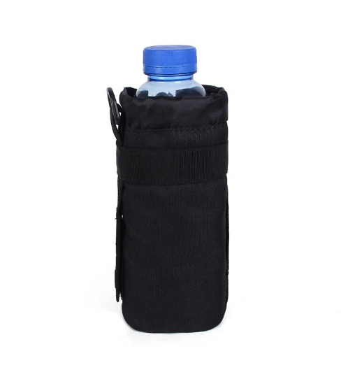 Water Bottle Insulation Bag Outdoor Sports Molle Water Bottle Bag 7in Pouch Black