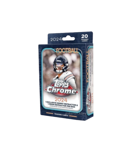 2024 Topps Chrome NFL Football Hanger Box NEW SEALED 20 Card Caleb Williams
