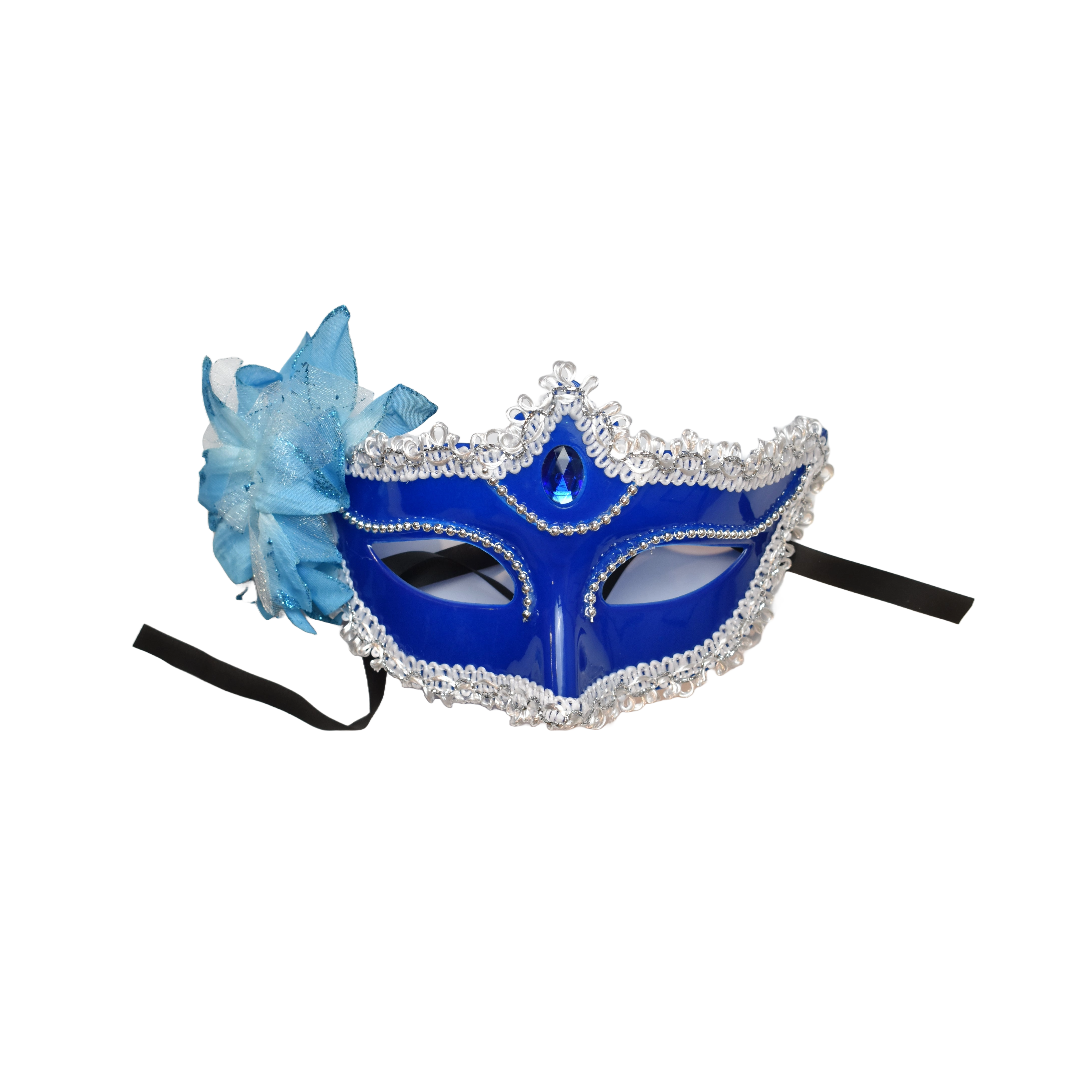 Mardi Gras Mask Blue Cos Play Dress Up NEW Female Face Cover Dress Up Mask
