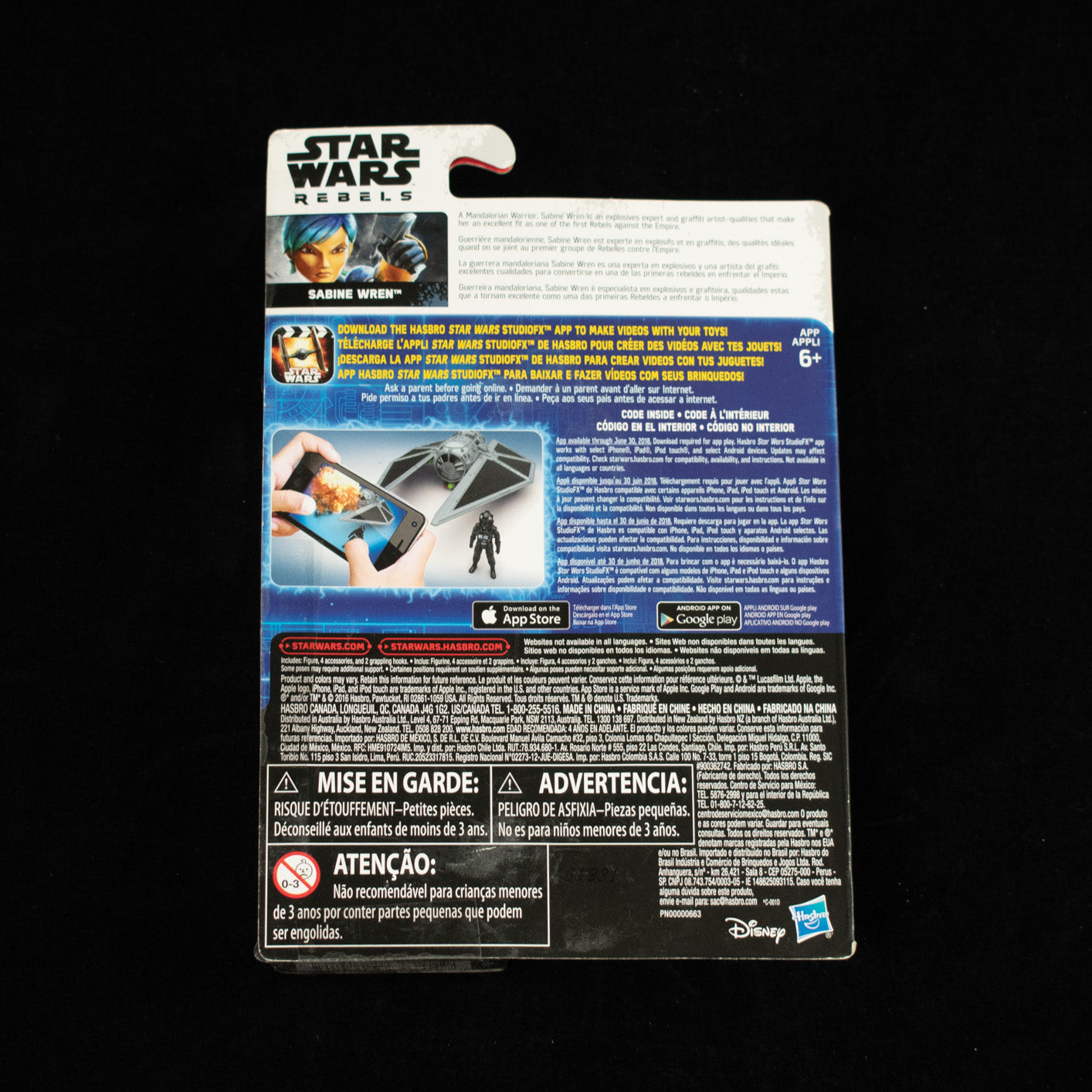 Star Wars Rogue 1 Action Figure Sabine Wren Disney 2016 Hasbro