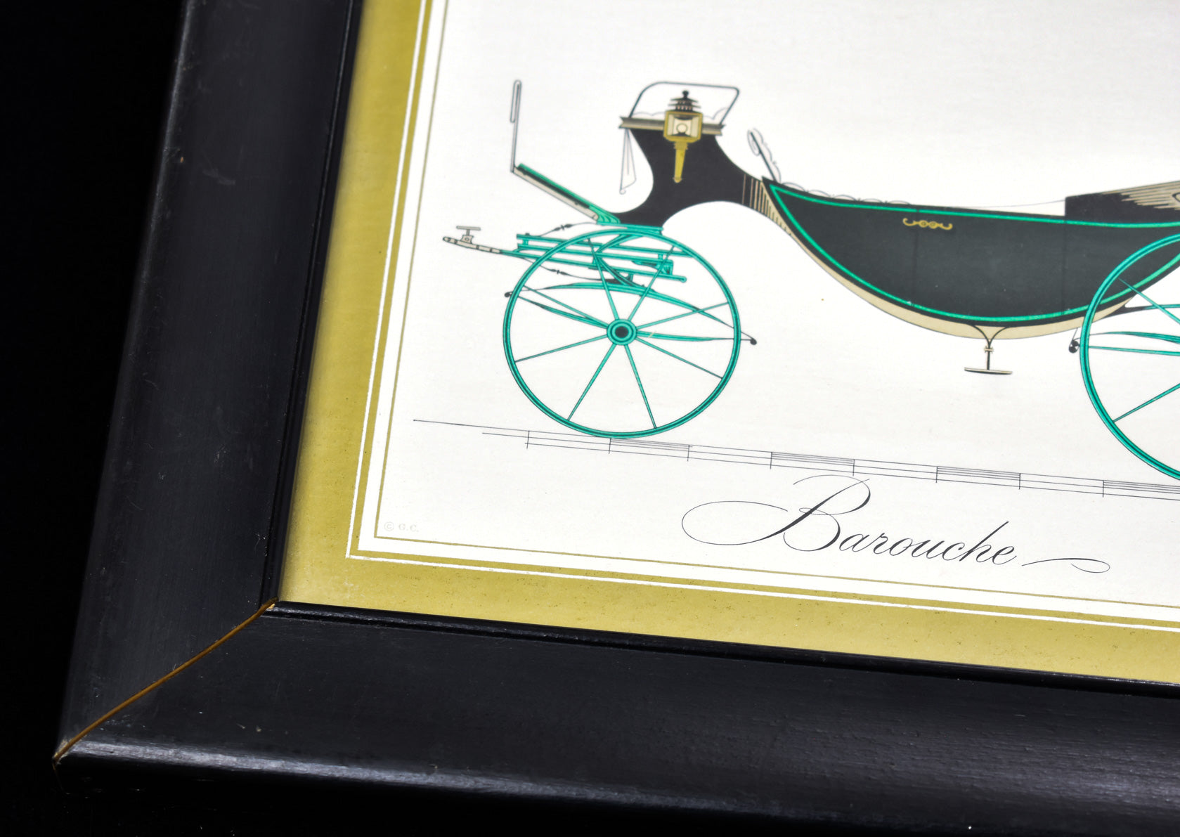 Barouche Antique Print 1851 Phaeton Barouche Dog-Cart Carriage Victorian Artwork