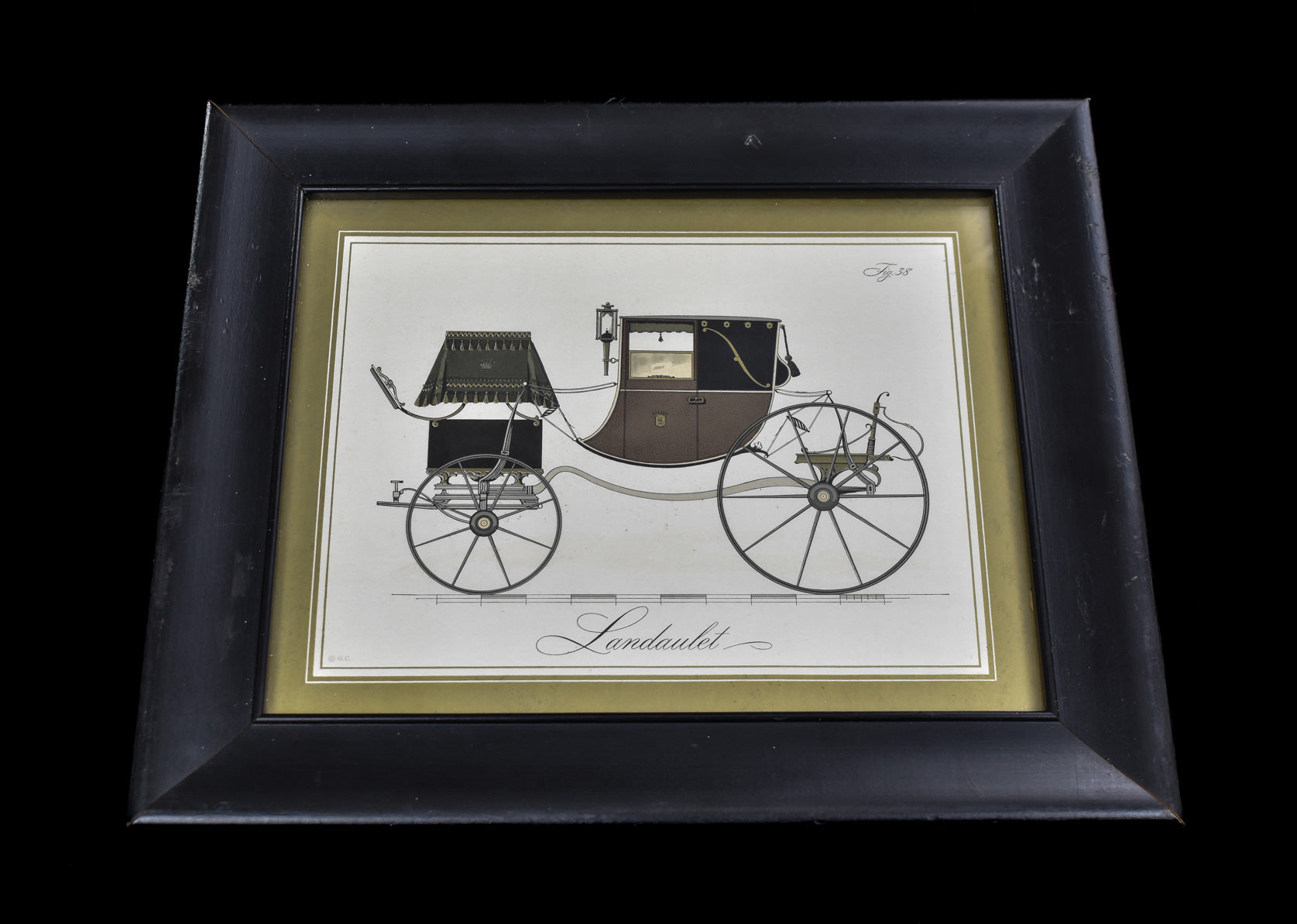 LANDAULET MOTOR CAR PICTURE Vintage Auto Framed Fig 38 Framed 8 x 10 Framed