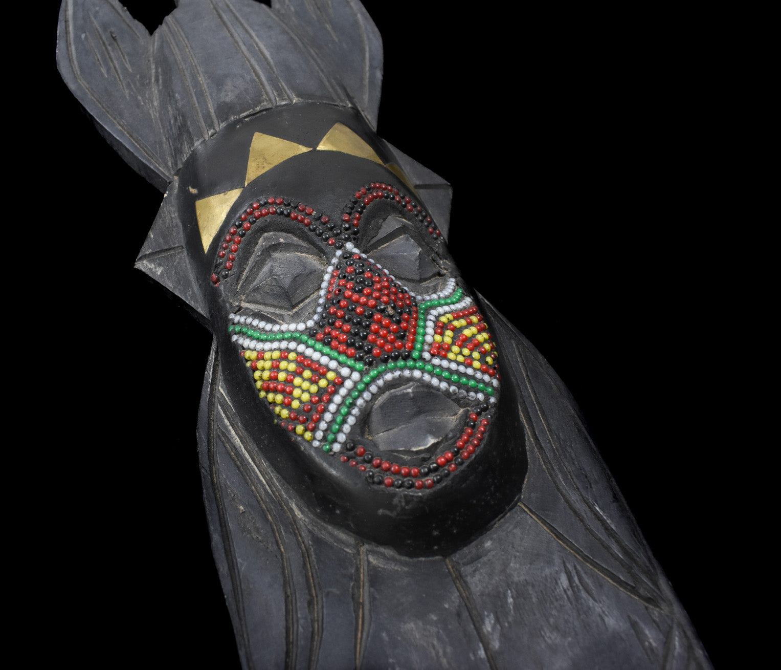 Hand Carved Native African Vintage Wooden Mask Used Decor Unknown Artist