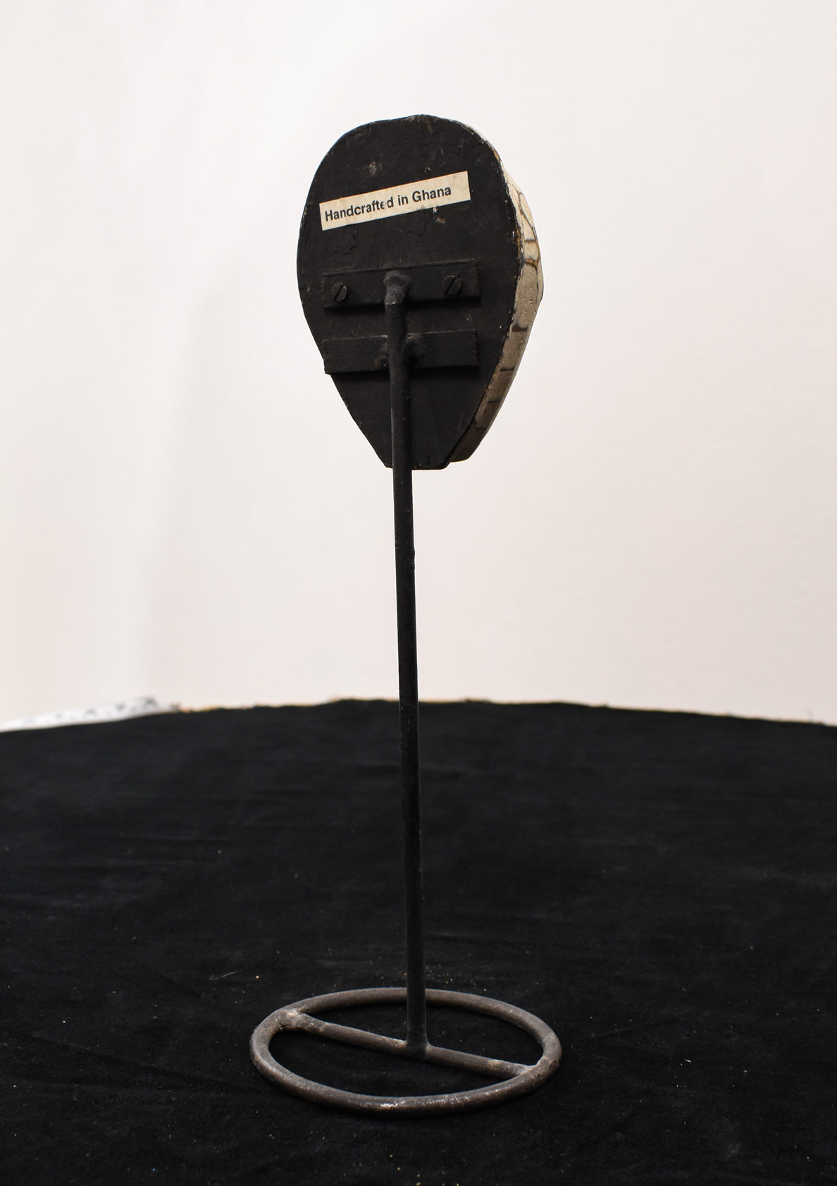 Punu Mask Standing Metal Stand Handcrafted in Ghana Used