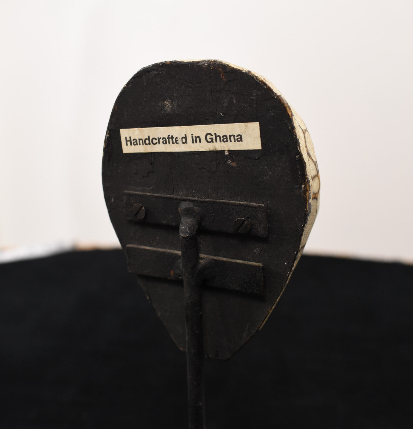 Punu Mask Standing Metal Stand Handcrafted in Ghana Used