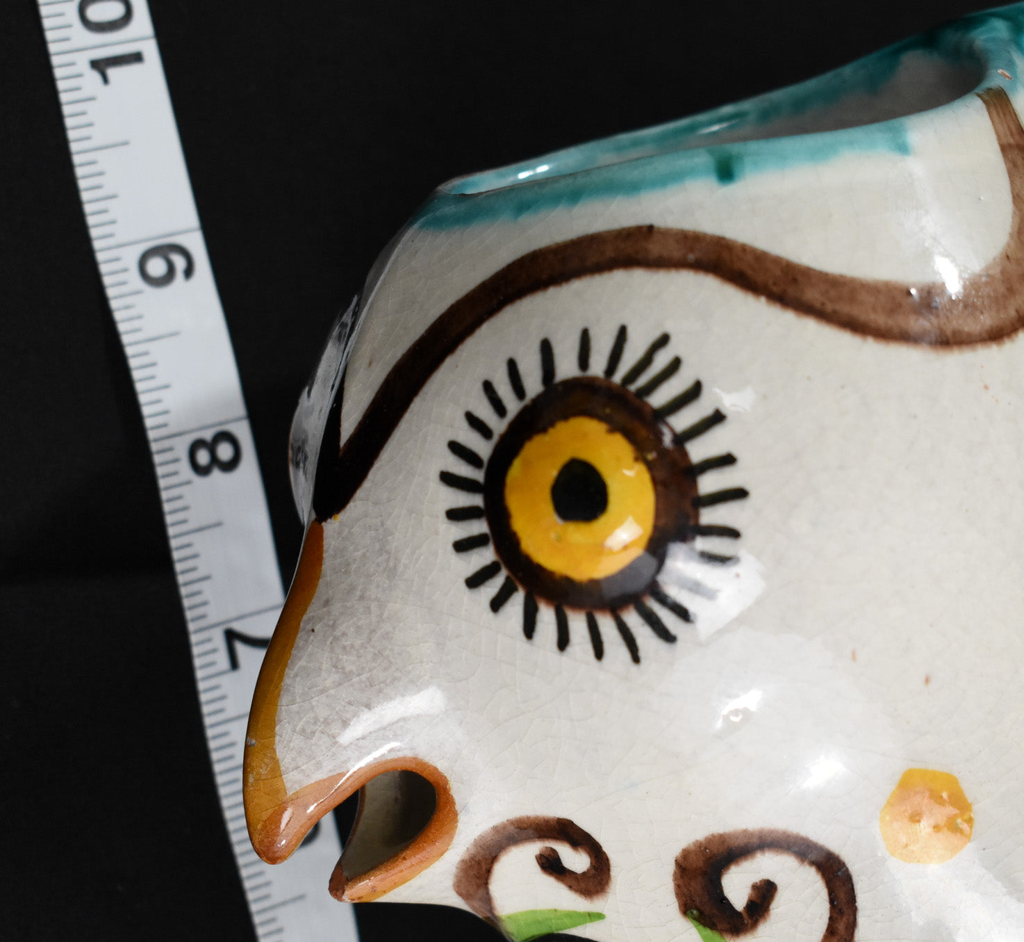 Owl Pitcher by ceramic artist Nick Kourtzis Lesvos Greece Greek Art Pottery Pitcher Used