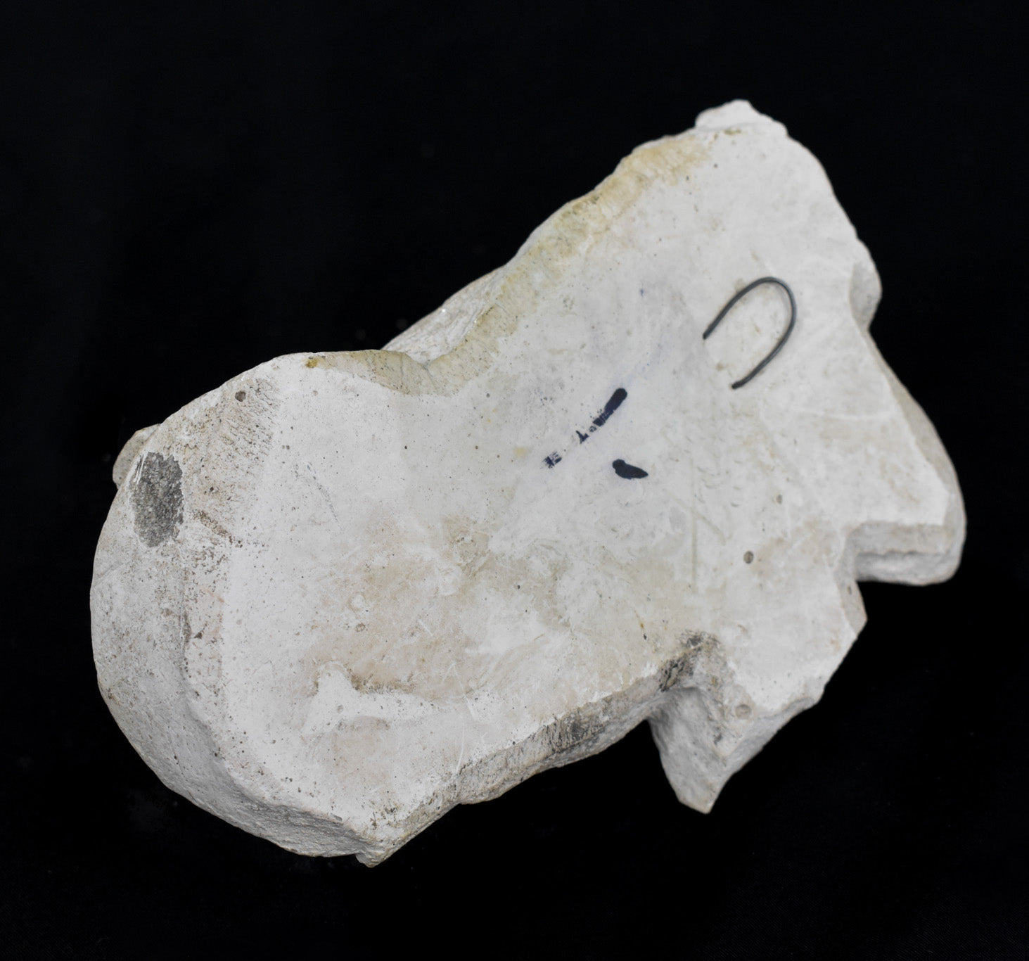 Native American Carved Face Stone White Rock Authentic Work Used Vintage