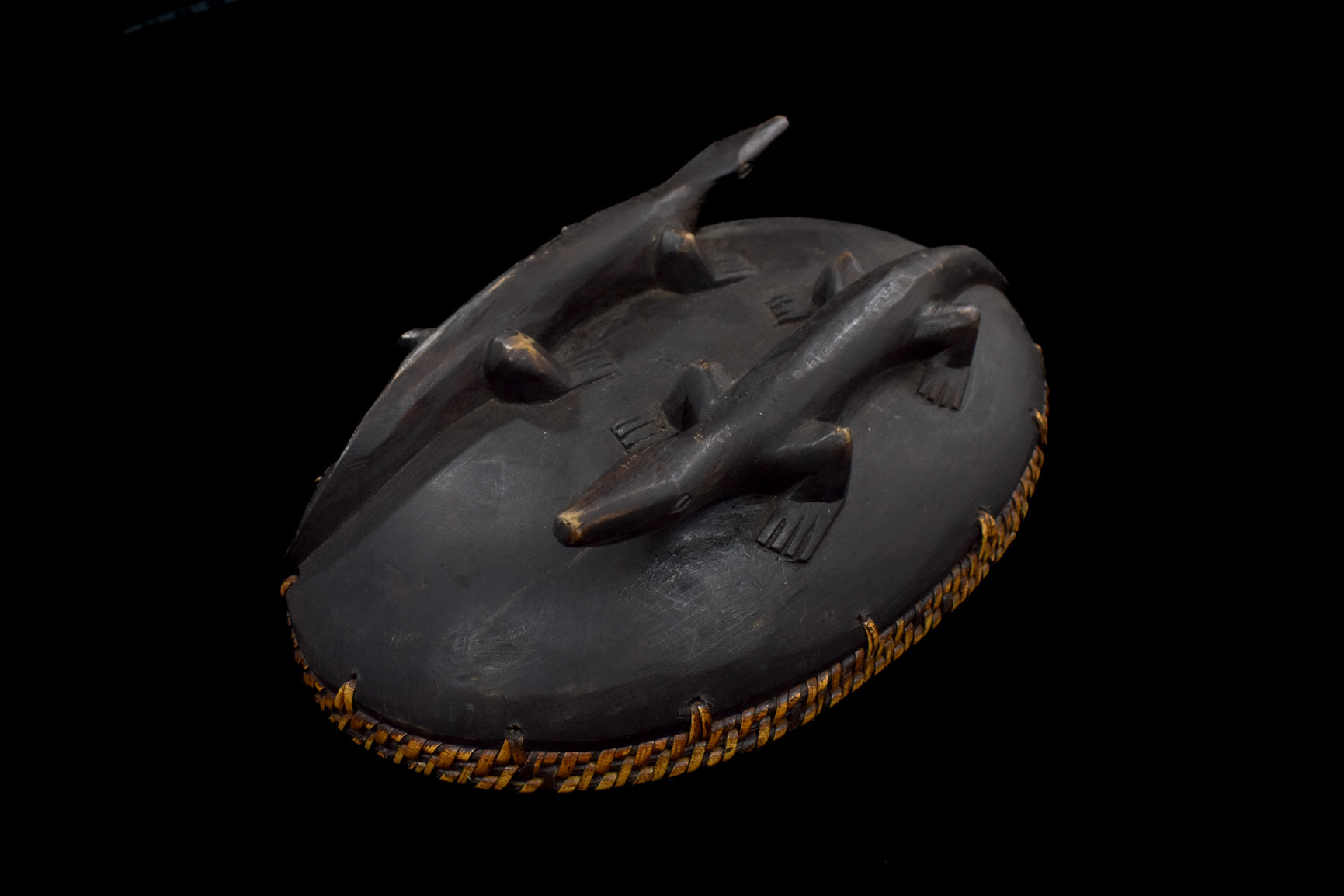 Wood Hand Made Lizards Decor Decorative Animal Display Used