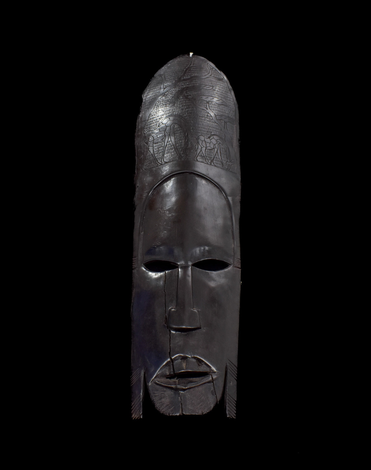 Tiki Mask Handcrafted Wooden Art African Vintage Large Decor Used