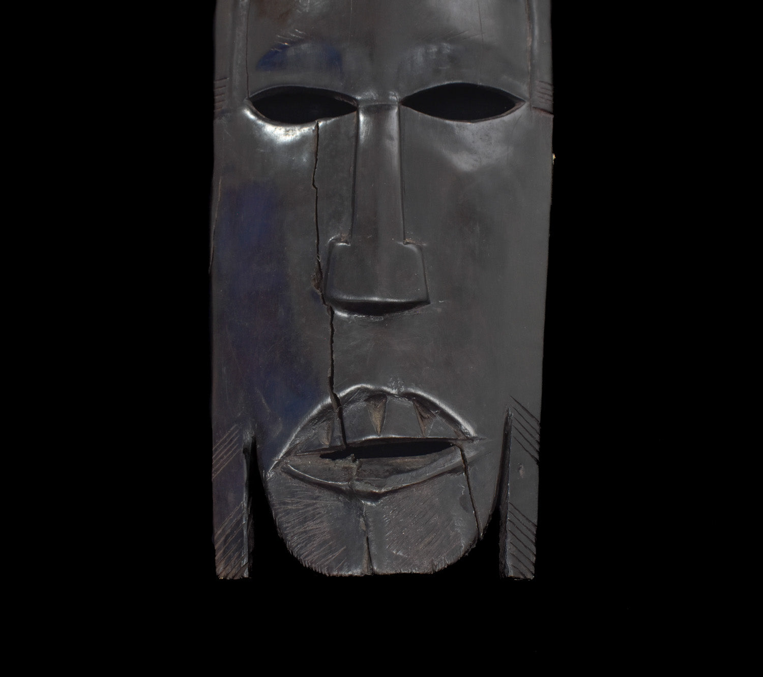 Tiki Mask Handcrafted Wooden Art African Vintage Large Decor Used