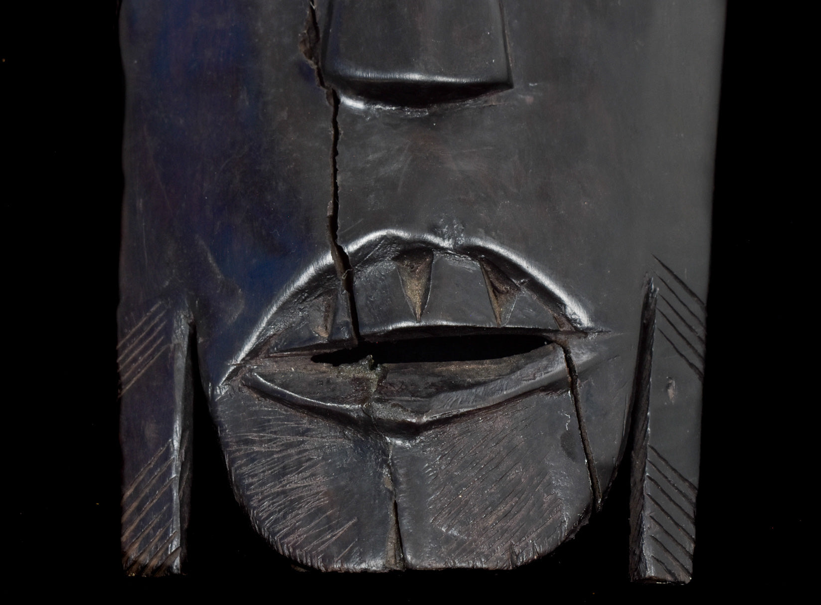 Tiki Mask Handcrafted Wooden Art African Vintage Large Decor Used