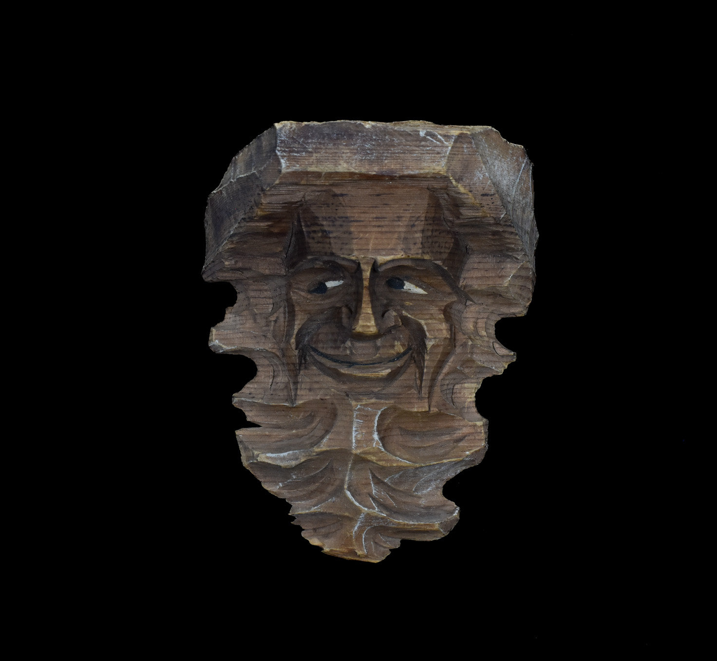 Tree Face Hand Carved Wood Piece Custom Made Used