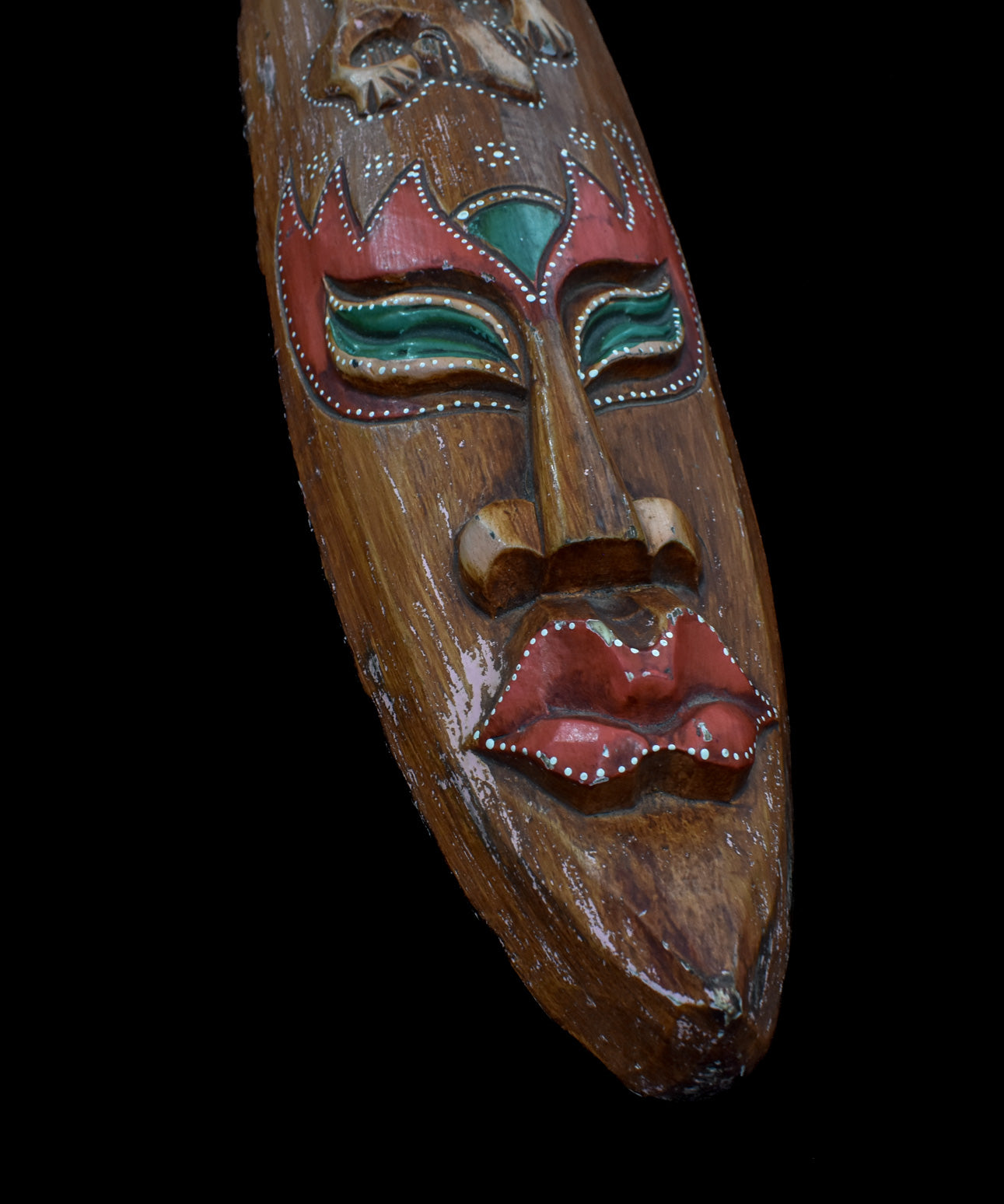 Tiki Mask Custom Piece Hand Made Vintage Artwork Wood Decor Display