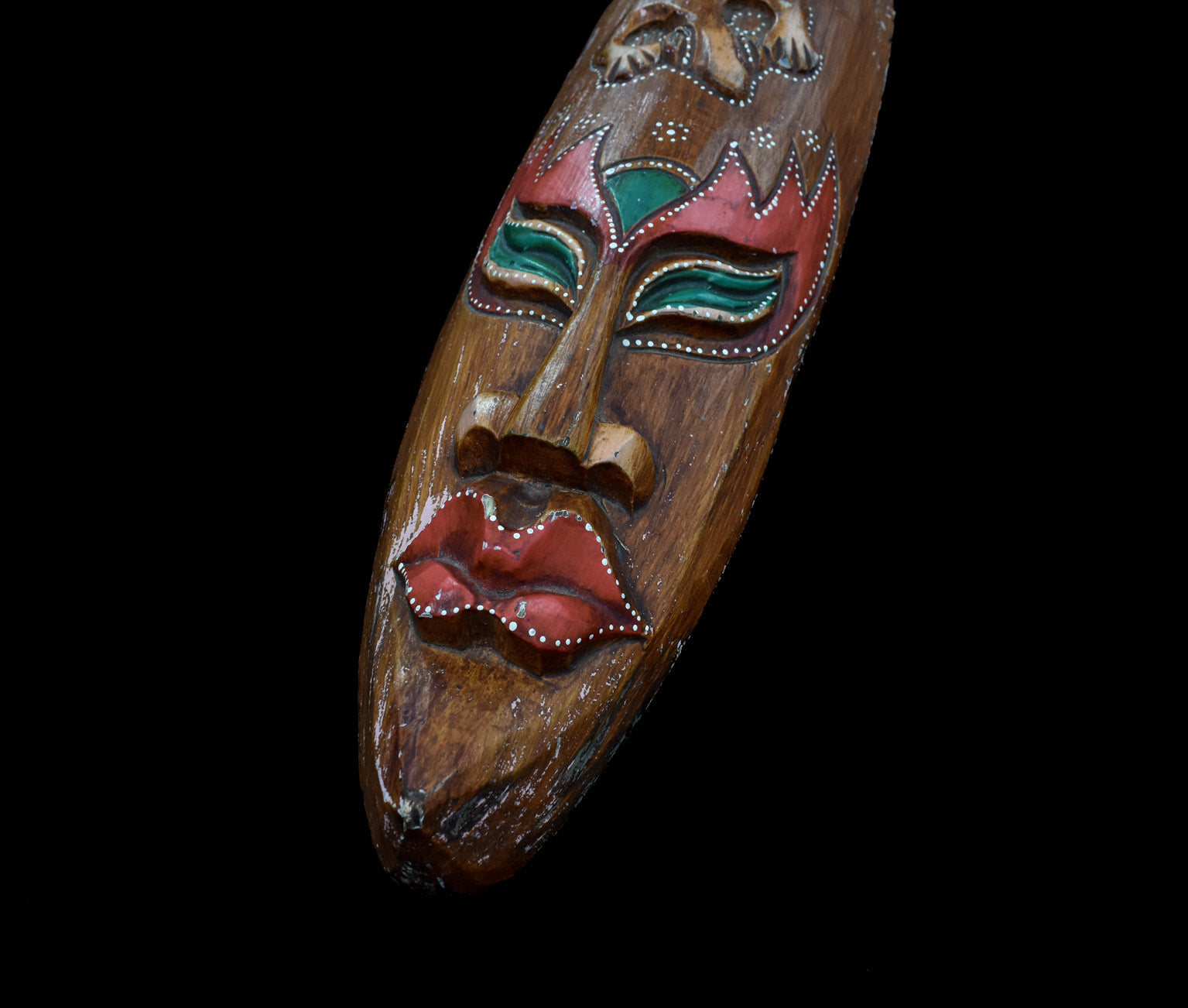 Tiki Mask Custom Piece Hand Made Vintage Artwork Wood Decor Display