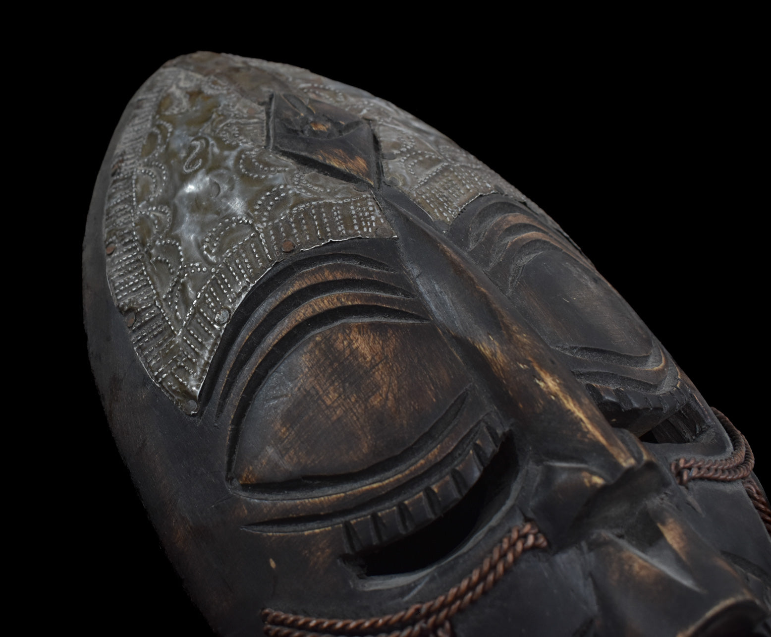 Tiki Mask Used Custom Piece Wood Hand Made