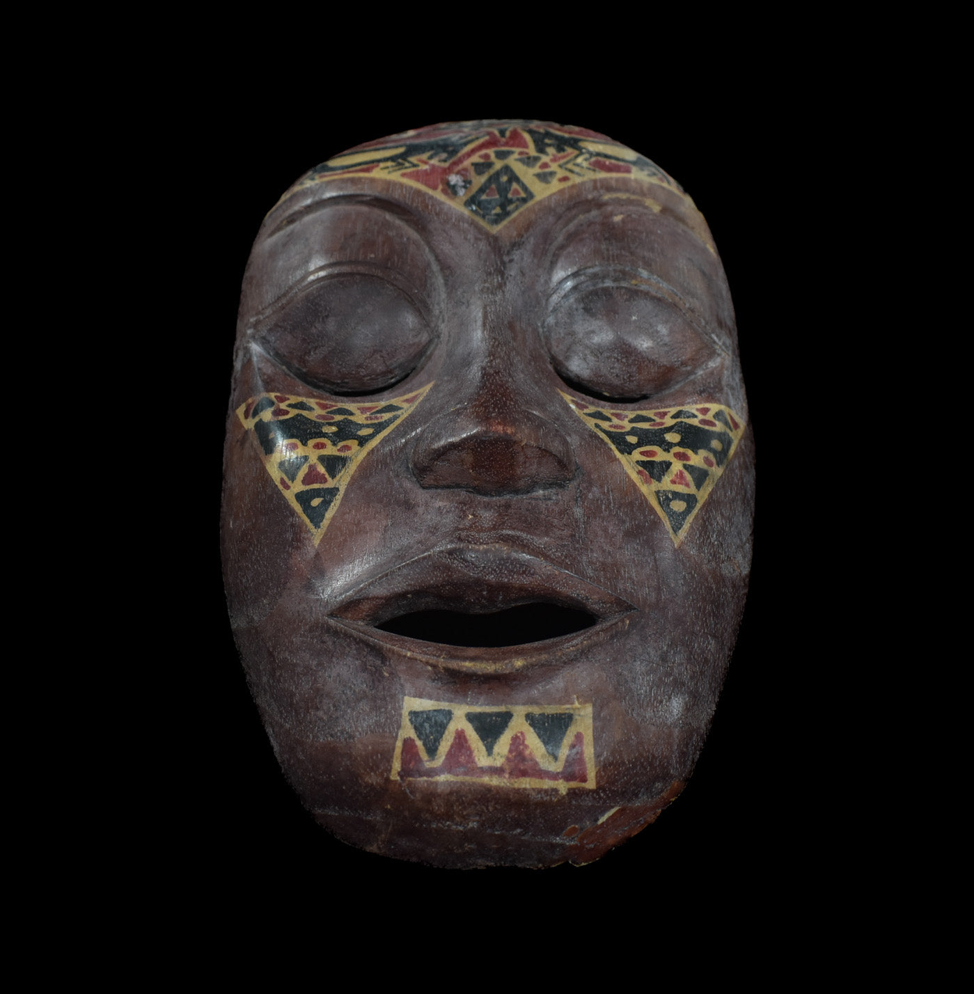 Tiki Mask Used Wood Decor Custom Hand Made