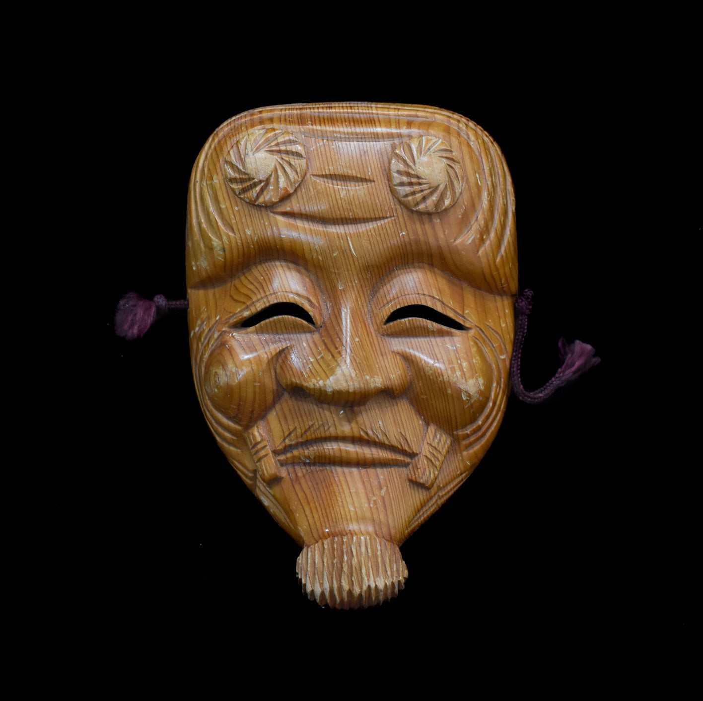 Tiki Mask Asian Hand Made Unknown Artist Japanese Used Small Mask