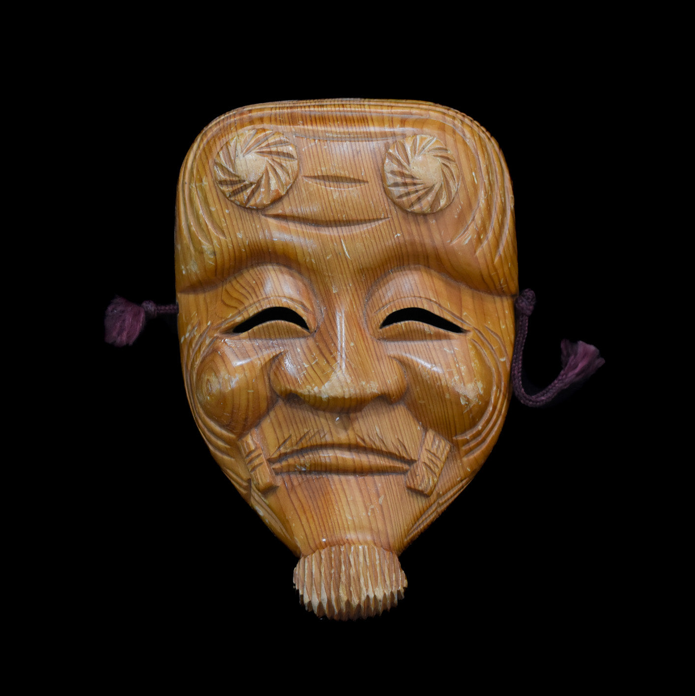 Tiki Mask Asian Hand Made Unknown Artist Japanese Used Small Mask