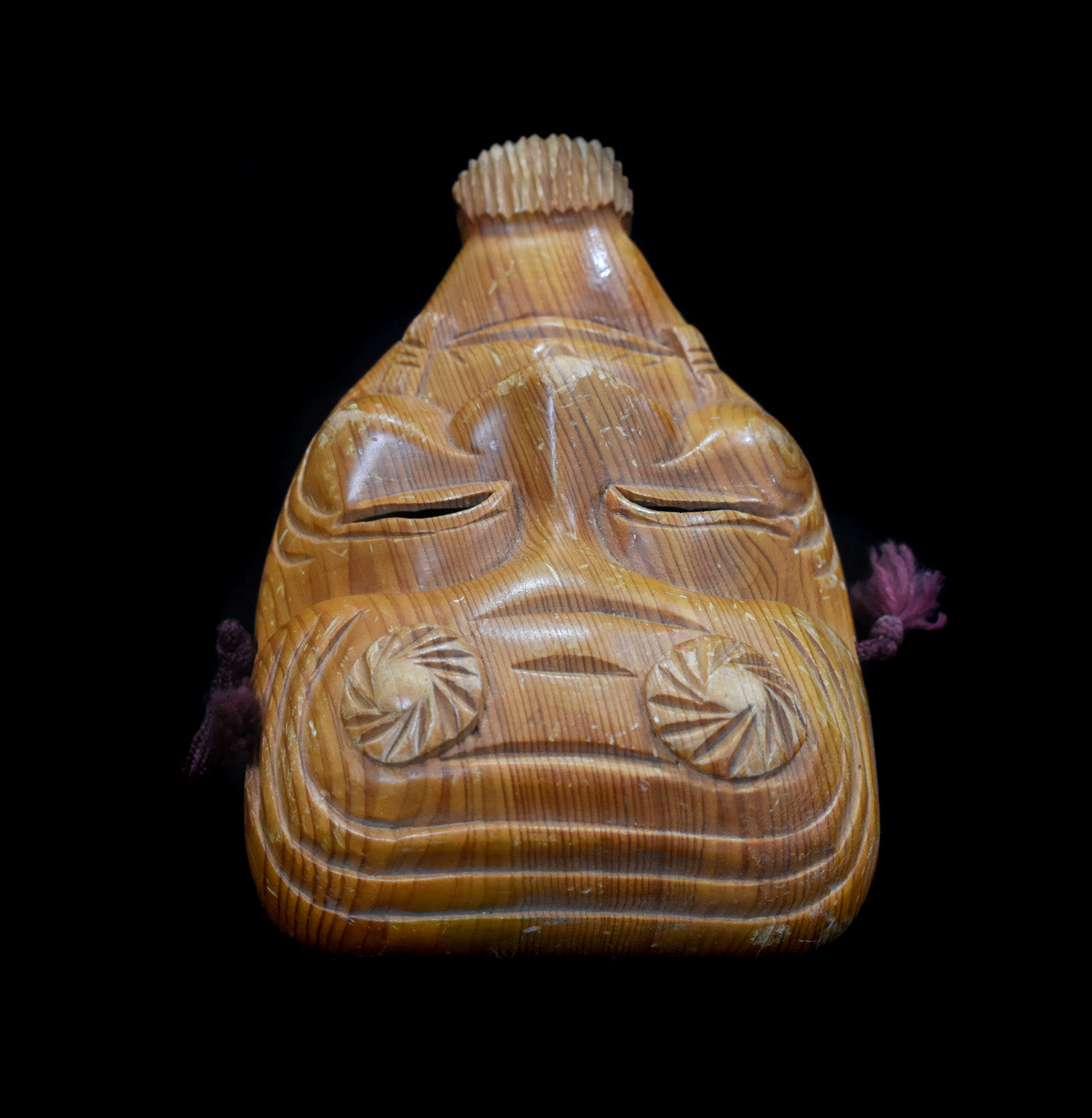 Tiki Mask Asian Hand Made Unknown Artist Japanese Used Small Mask