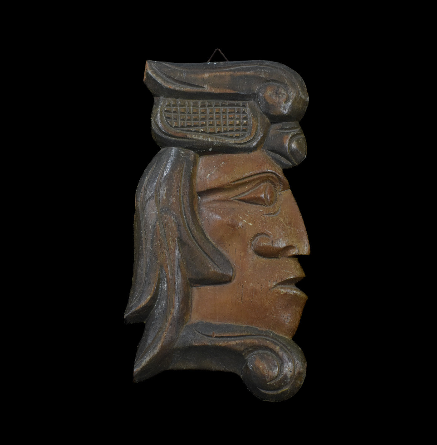 Hand Carved Wood Artwork Used From Honduras C.A. Vintage