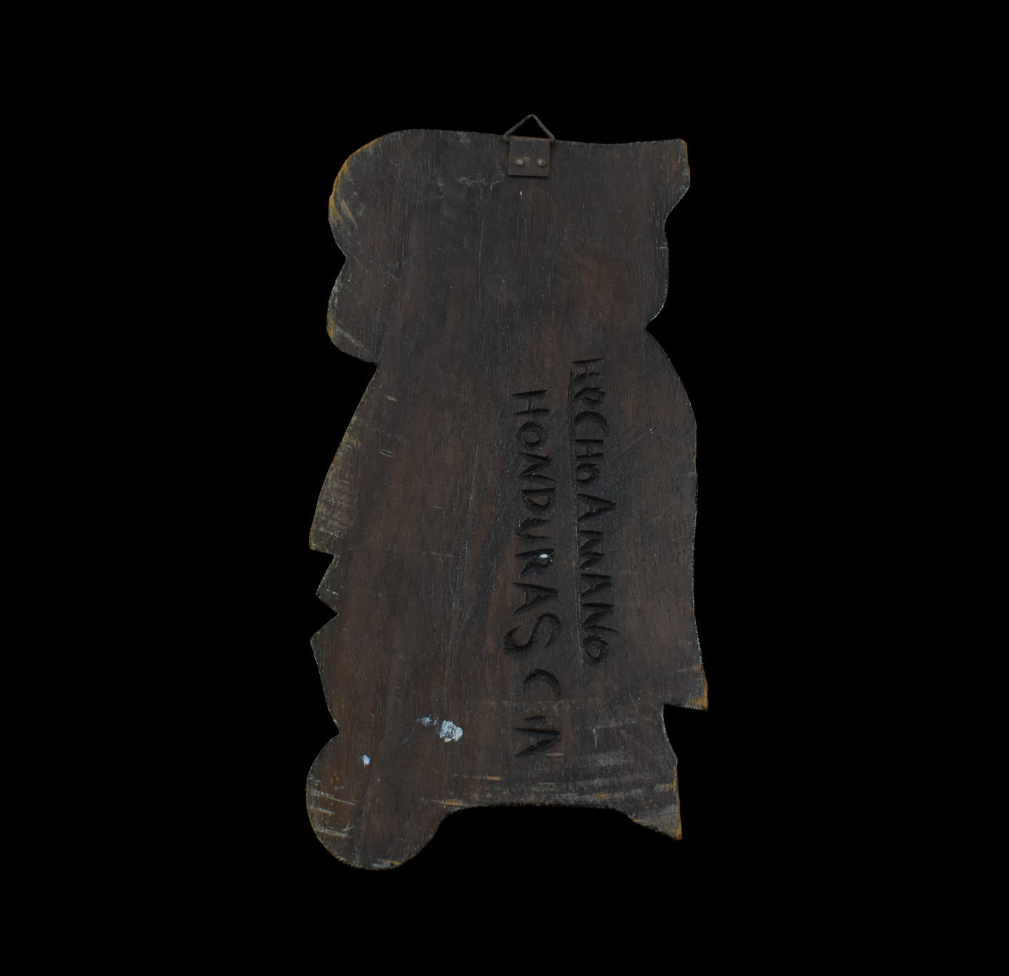 Hand Carved Wood Artwork Used From Honduras C.A. Vintage