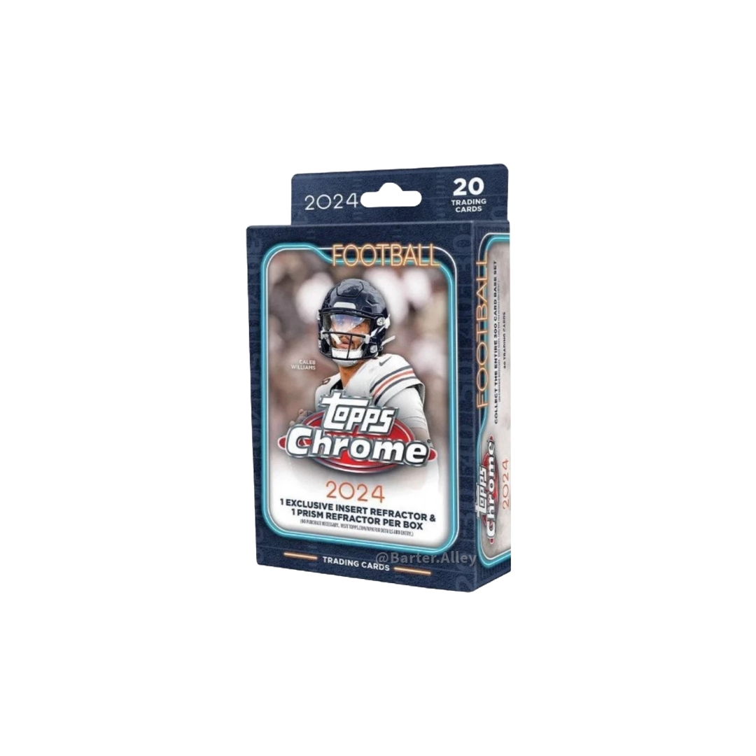 2024 Topps Chrome NFL Football Hanger Box NEW SEALED 20 Card Caleb Williams
