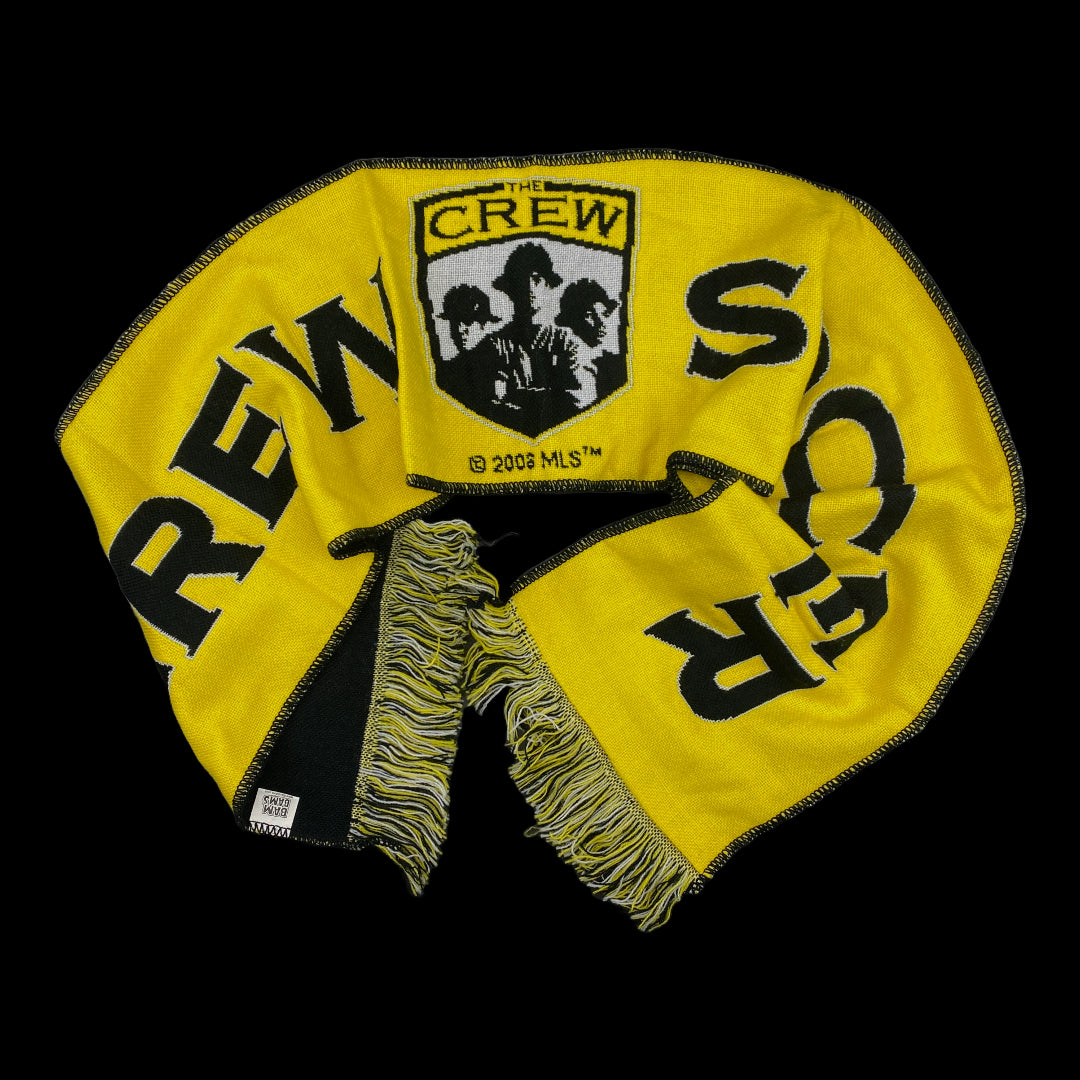 COLUMBUS CREW 2008 MLS SCARF MLS Soccer Black & Yellow Vintage