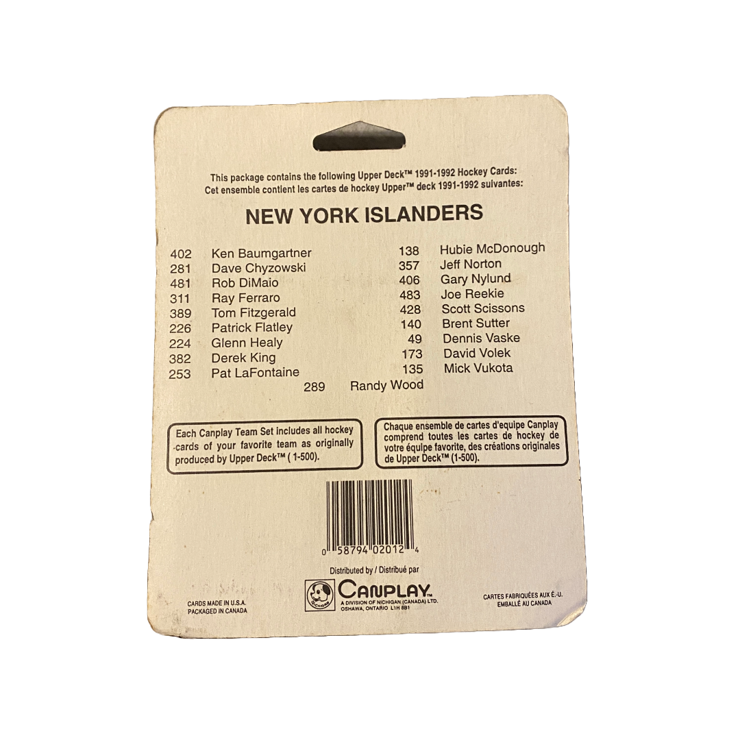 Canplay Upper Deck Hockey Team Set Factory Sealed New York Islanders 1991-1992
