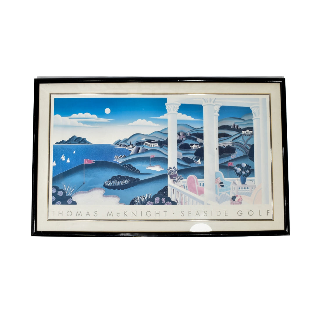 Seaside Golf Thomas McKnight Vintage Framed 26x42 Used Large Framed