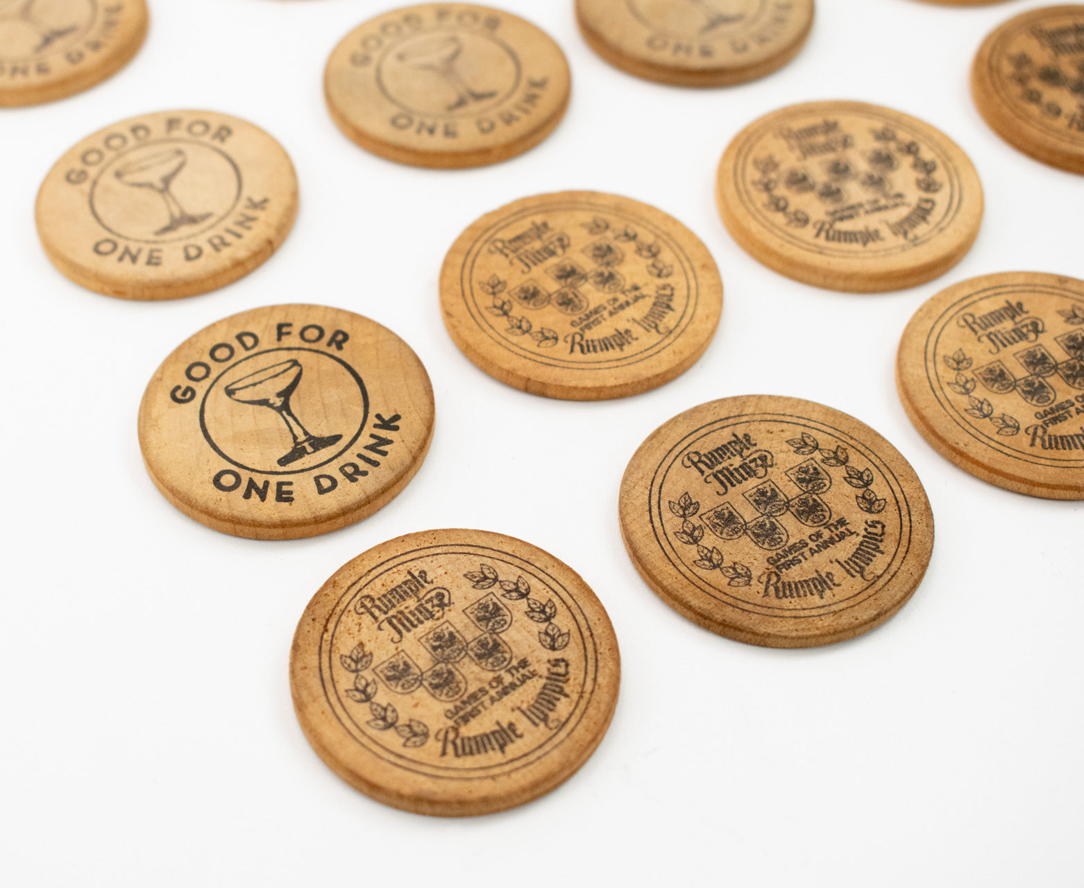 Vintage Bar Tokens Lot of 19 Good For One Drink Used Lot