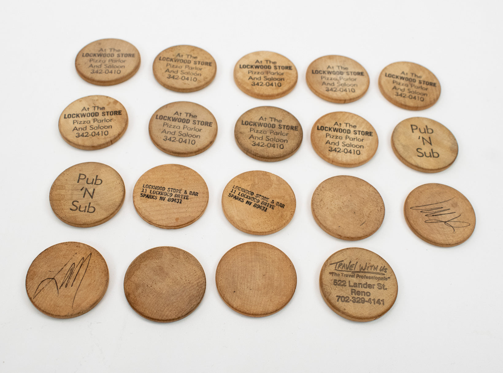 Vintage Bar Tokens Lot of 19 Good For One Drink Used Lot