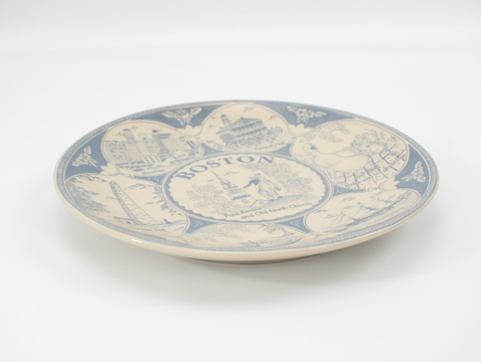Boston Vintage Plate USS Constitution, Bunker Hill, Paul Revere History Collectibles