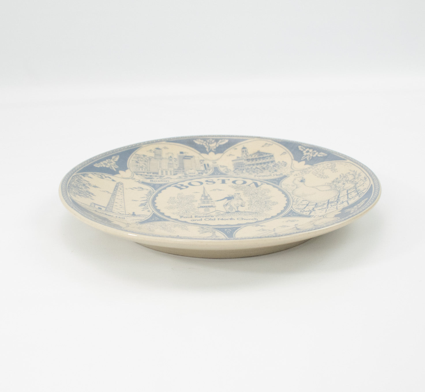 Boston Vintage Plate USS Constitution, Bunker Hill, Paul Revere History Collectibles