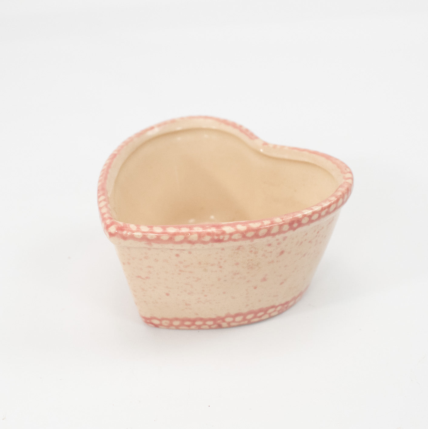 Heart Shaped Pottery China Loom Co used 4 inch Wide