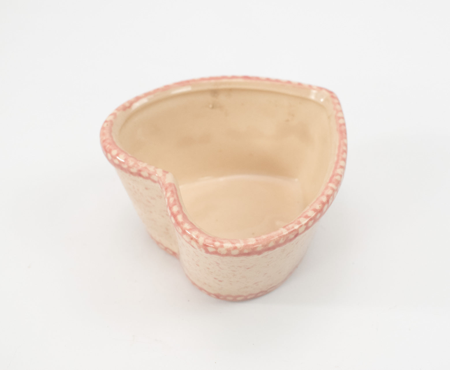 Heart Shaped Pottery China Loom Co used 4 inch Wide