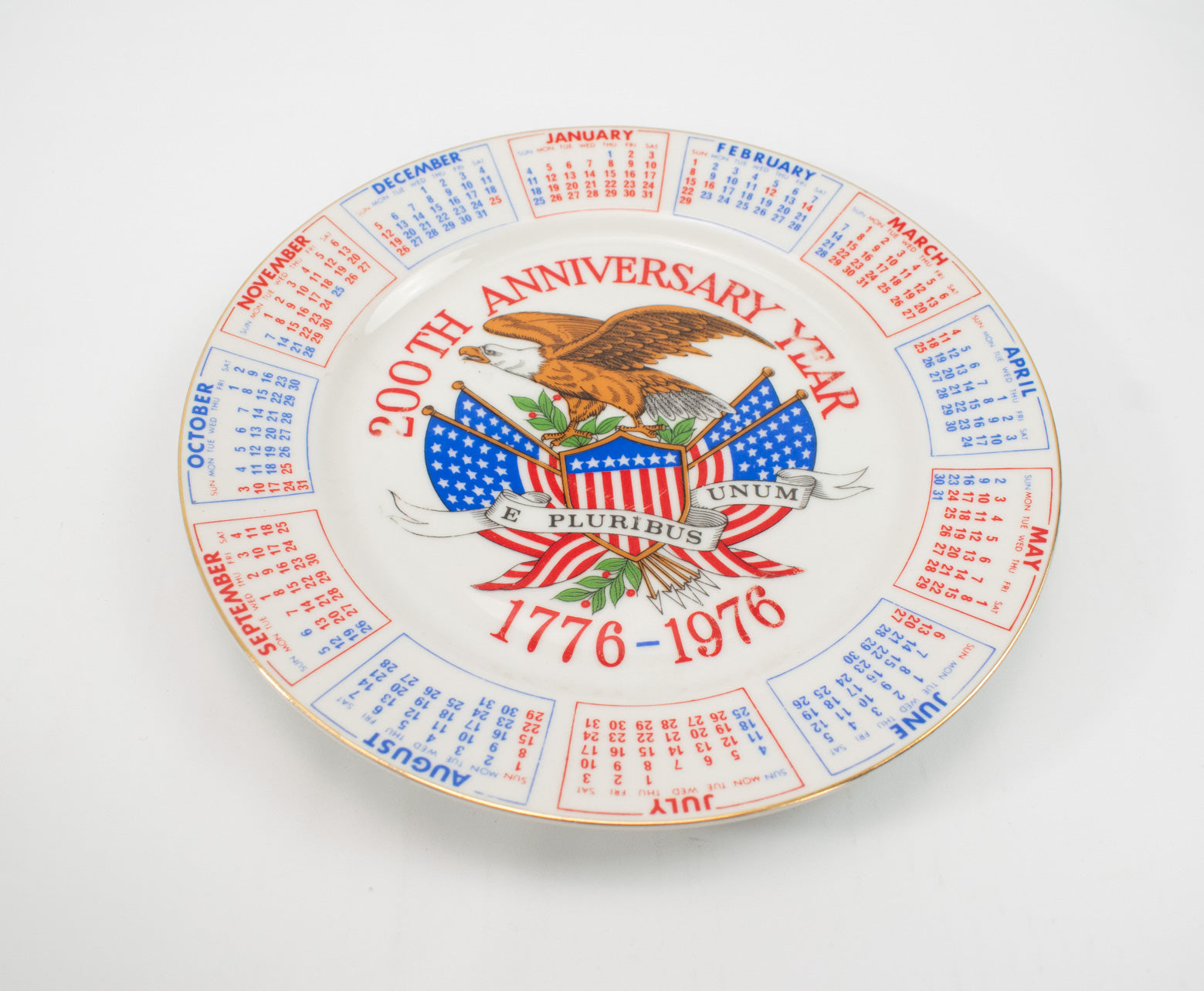 Spencer Gifts 1975 Exclusive United States Plate Set of 3 Rare American Pride USA