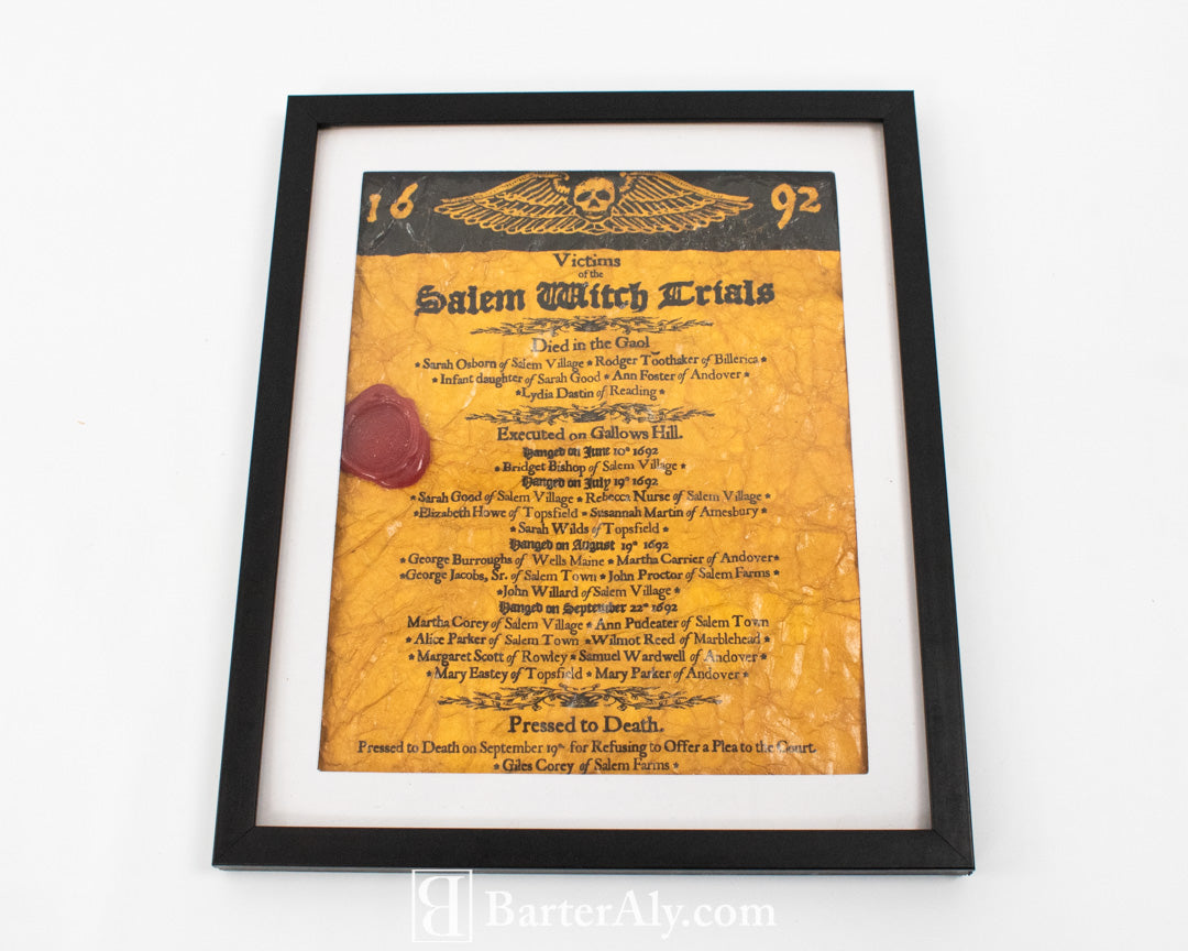 Salem Witch Trials 1692 Framed Print 9x11 Used