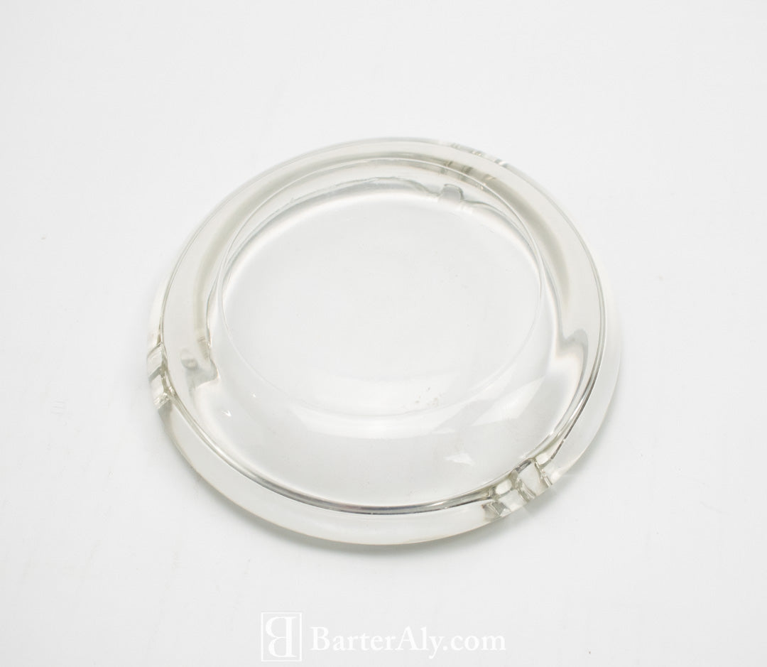 Ashtray 5 inch Clear Glass Ashtray Used